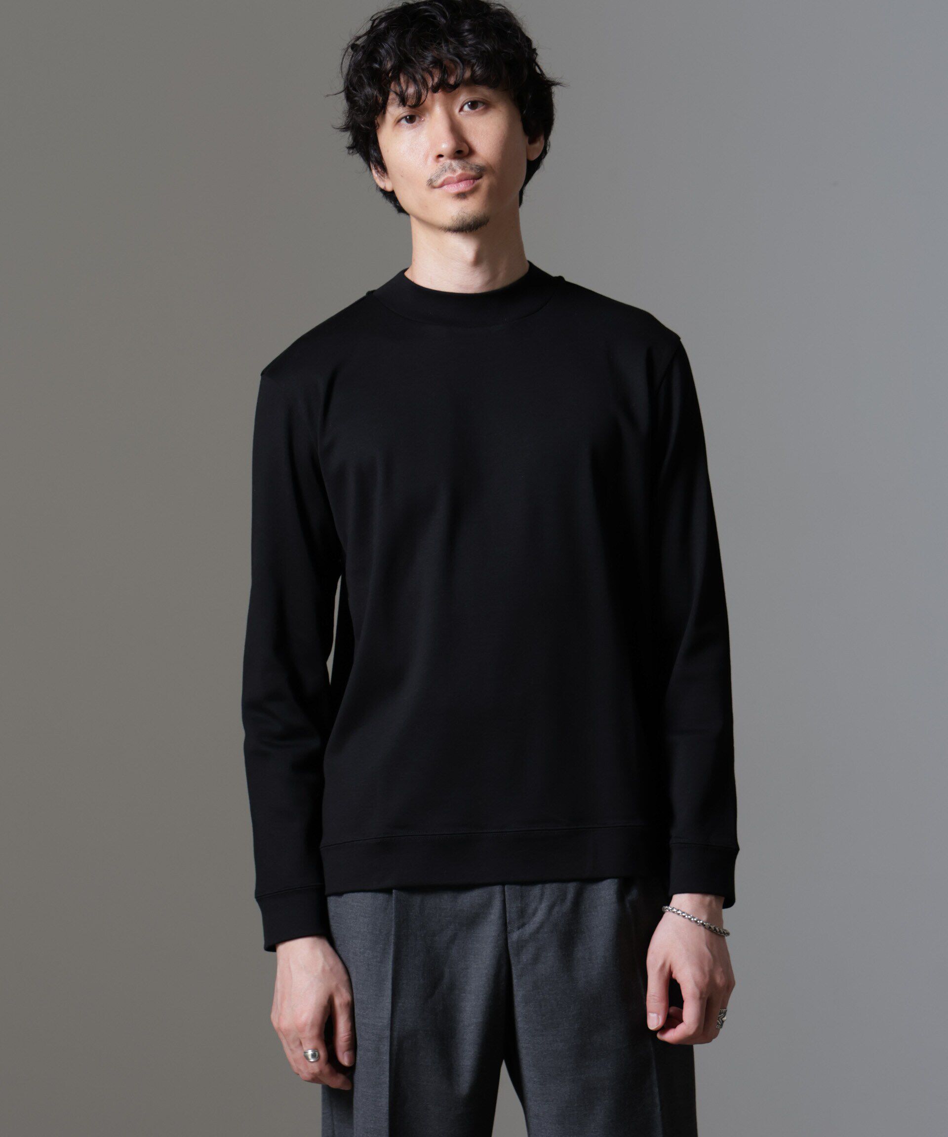 nano･universe「｢FORMAL JERSEY｣モックネックカットソー長袖」|Tシャツ・カットソー|
