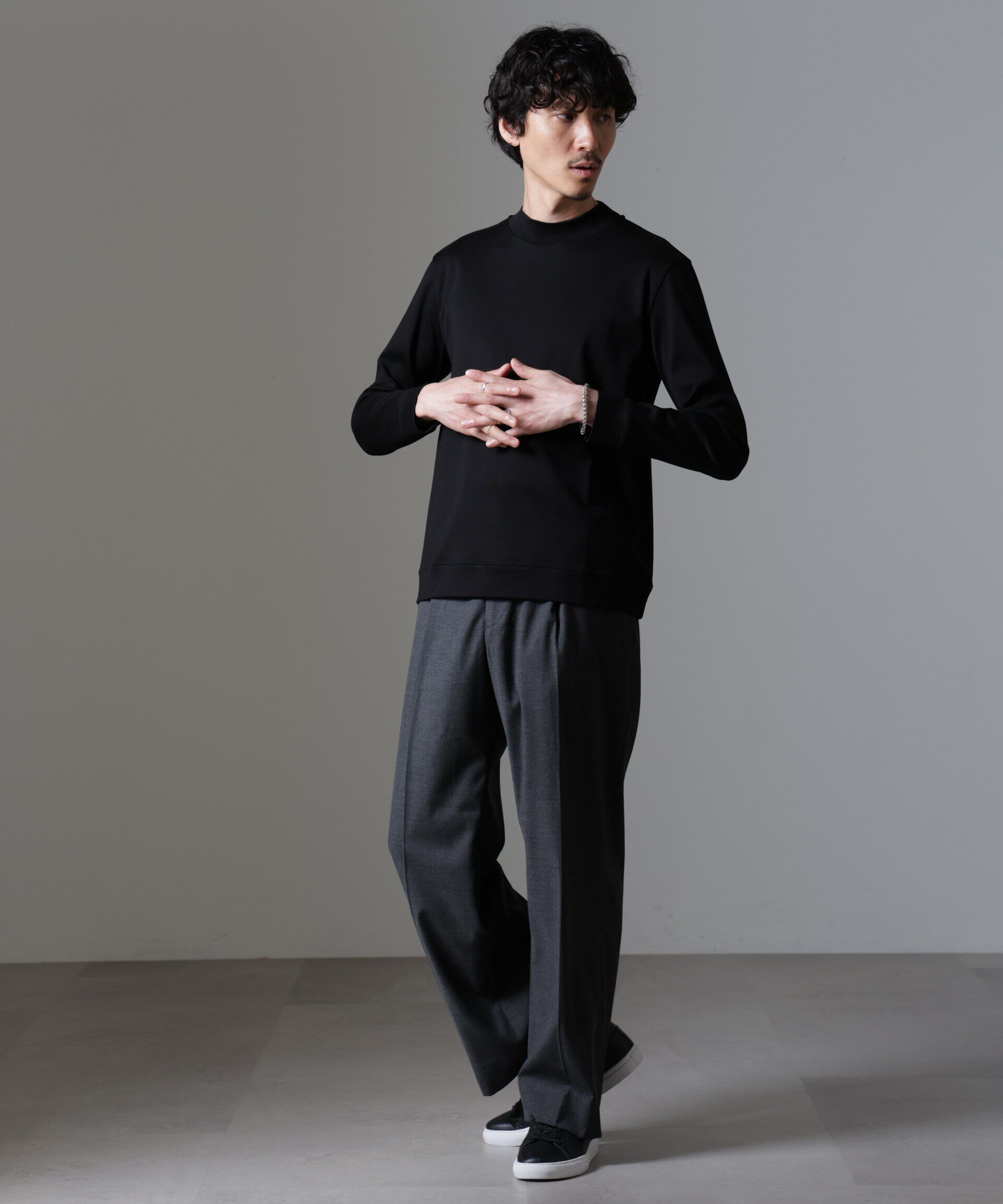 nano･universe「｢FORMAL JERSEY｣モックネックカットソー長袖」|Tシャツ・カットソー|