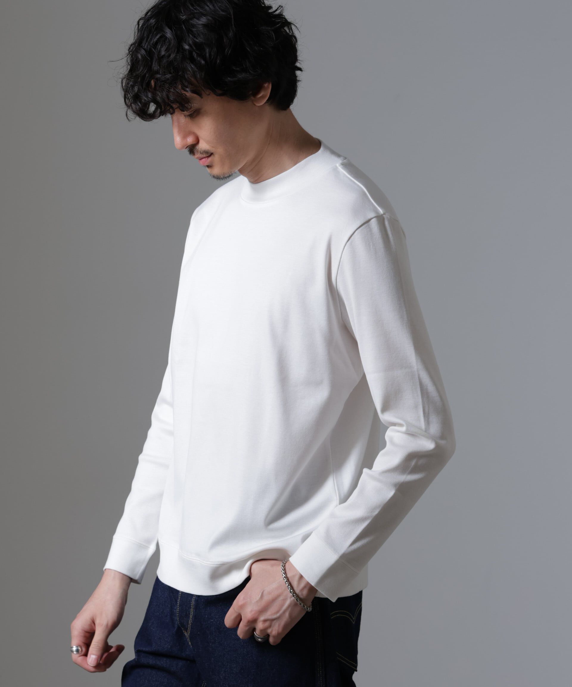 nano･universe「｢FORMAL JERSEY｣モックネックカットソー長袖」|Tシャツ・カットソー|