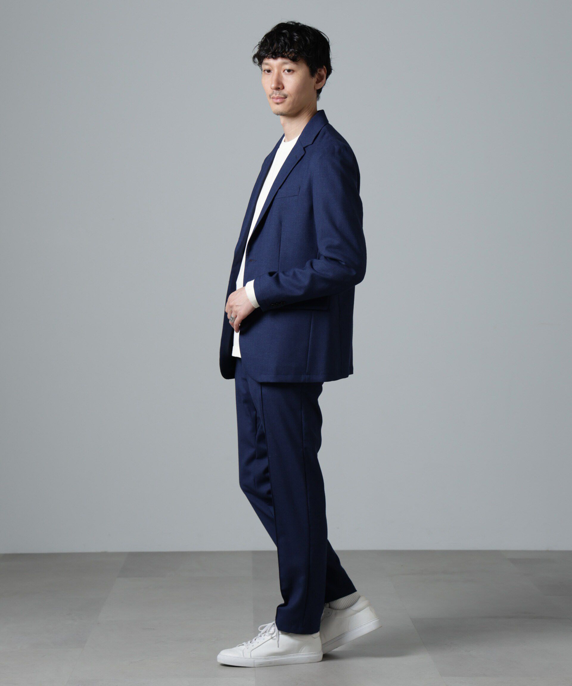 nano･universe「｢N TROUSERS PREMIUM｣RENURウール混洗えるサキソニーパンツ(セットアップ可)」|スーツ|