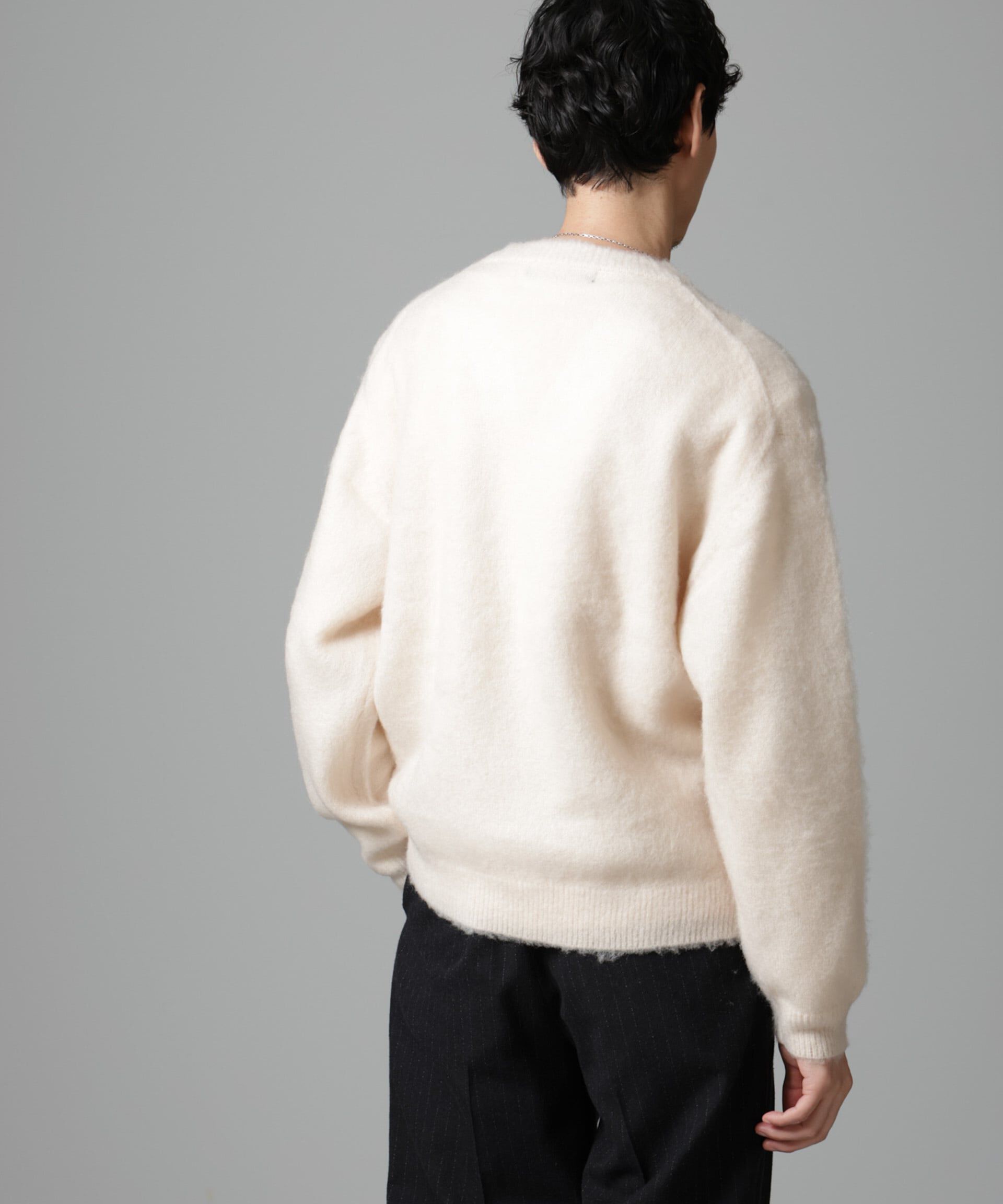 nano･universe「モヘヤブレンド起毛Vネックニット」|ニット・セーター|