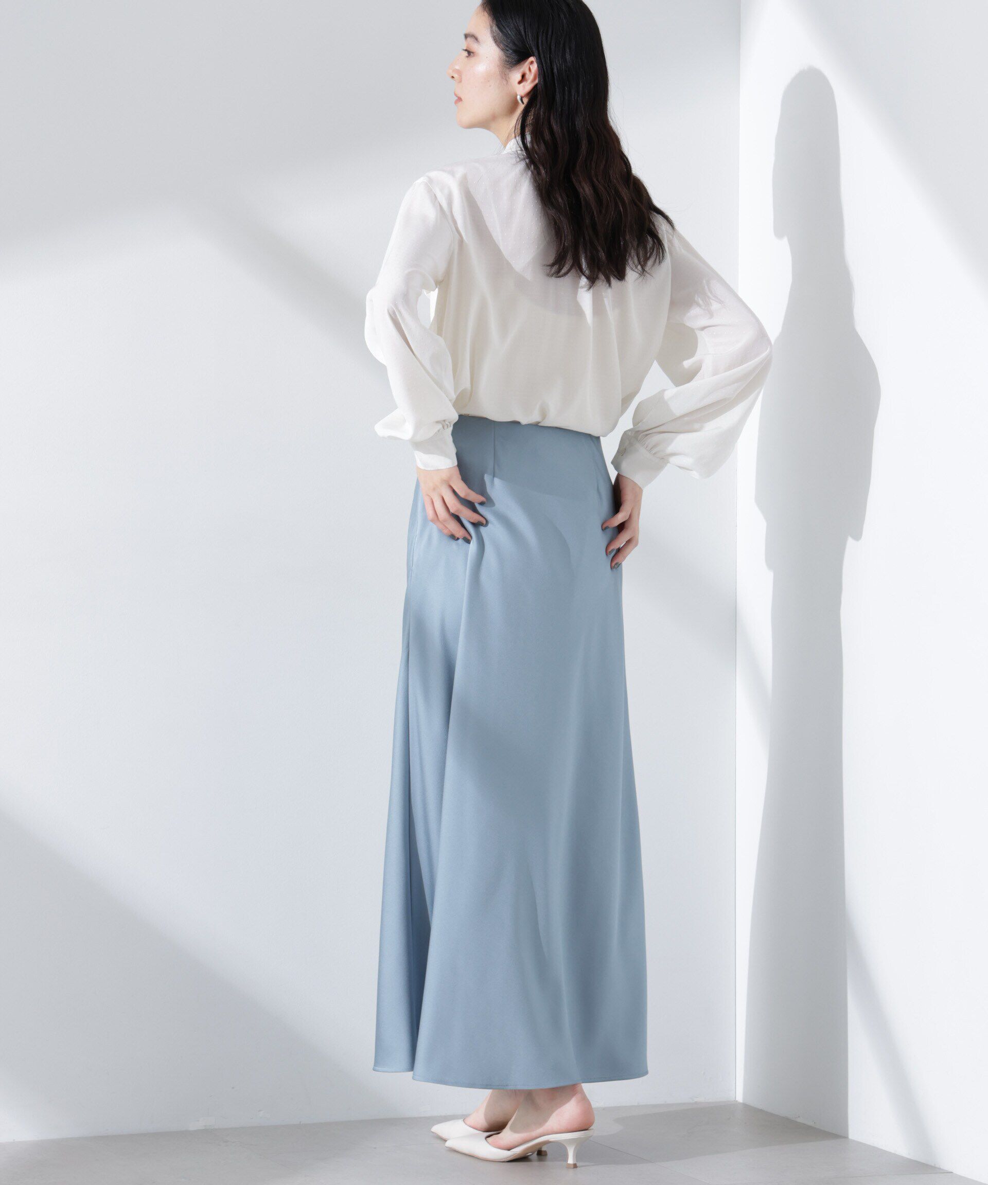 nano･universe「前後2WAYボウタイブラウス」|シャツ・ブラウス|