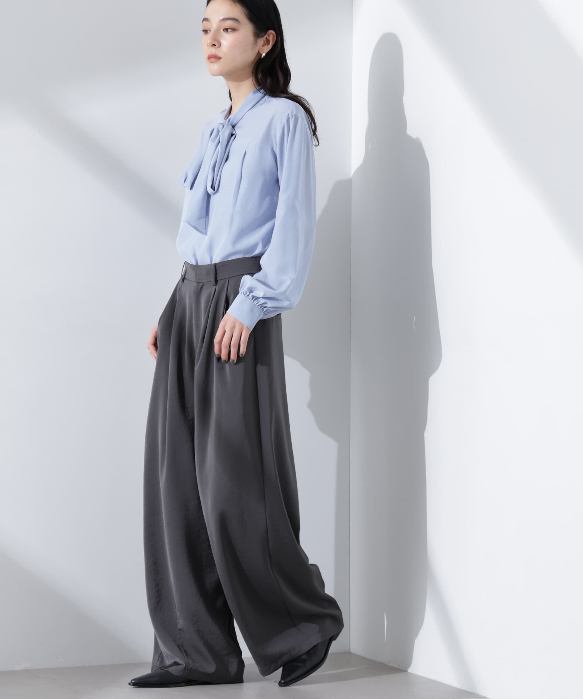 nano･universe「前後2WAYボウタイブラウス」|シャツ・ブラウス|