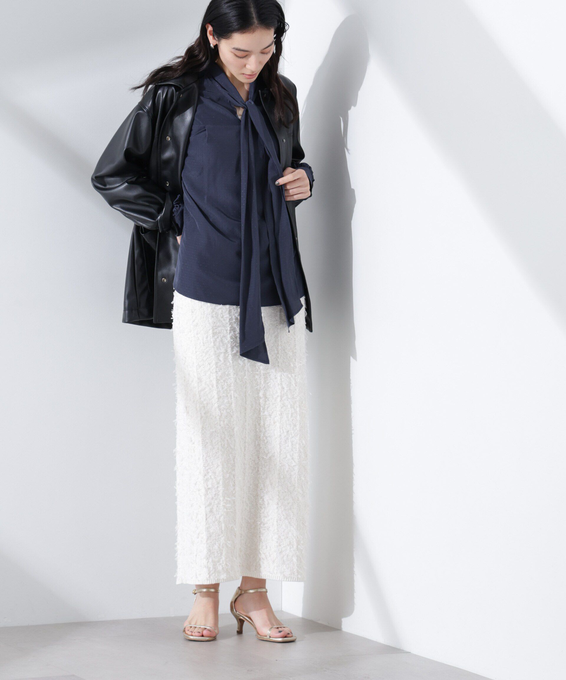 nano･universe「前後2WAYボウタイブラウス」|シャツ・ブラウス|