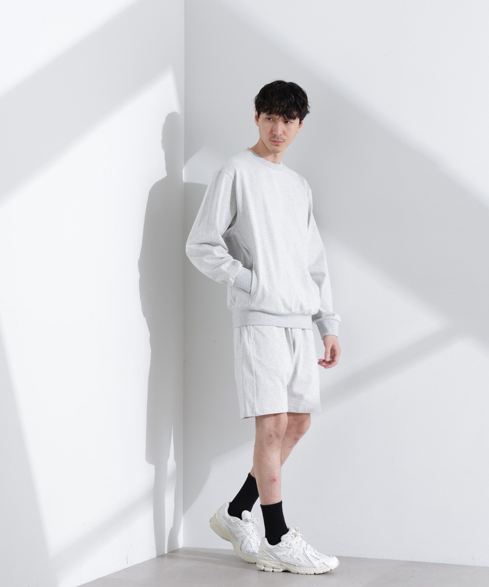 nano･universe「｢NJ/CLUB｣ USAコットン クルーネック スウェット（セットアップ可）」|Tシャツ・カットソー|