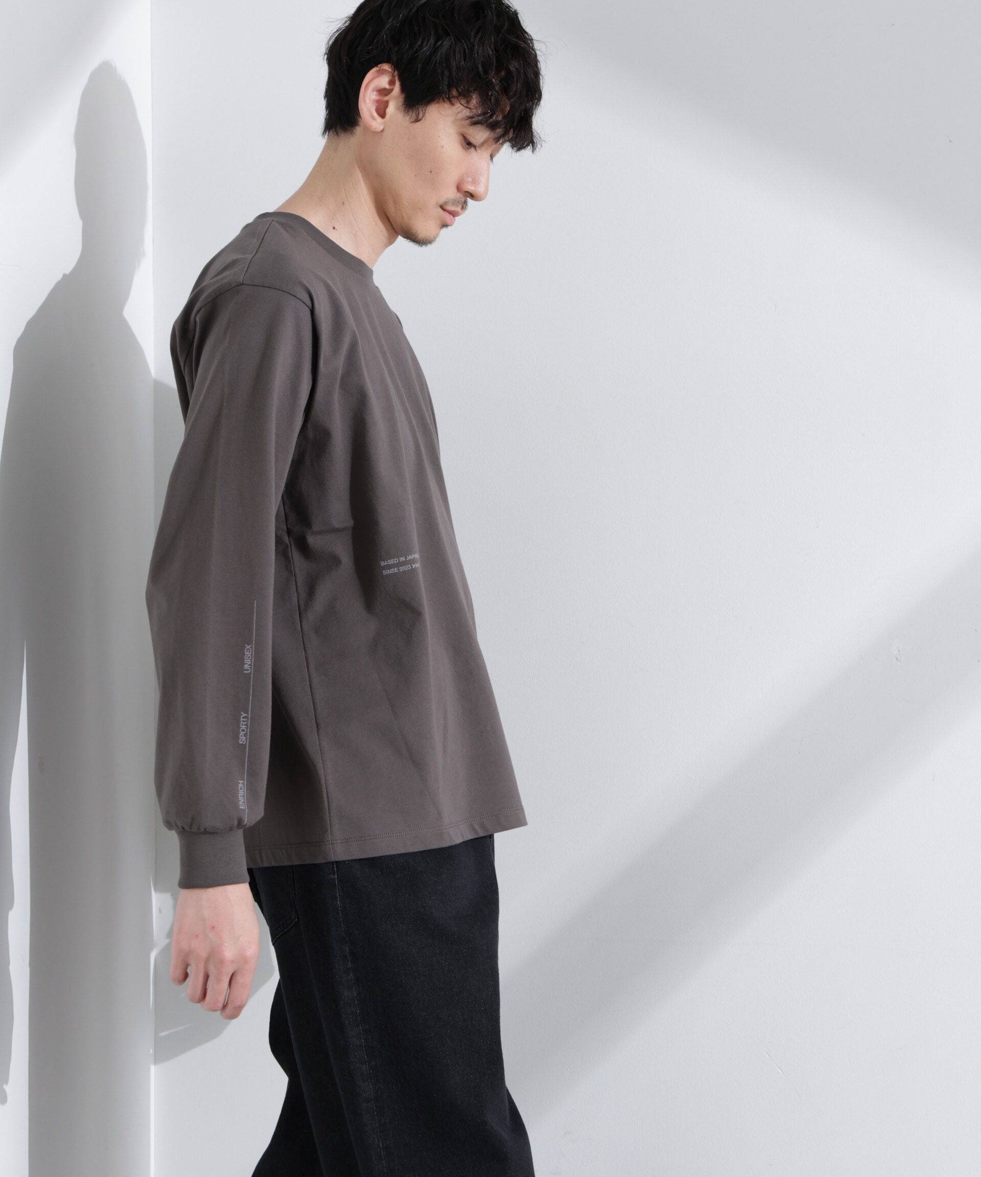 nano･universe「｢NJ/CLUB｣ ロゴプリントロングスリーブTシャツ」|Tシャツ・カットソー|