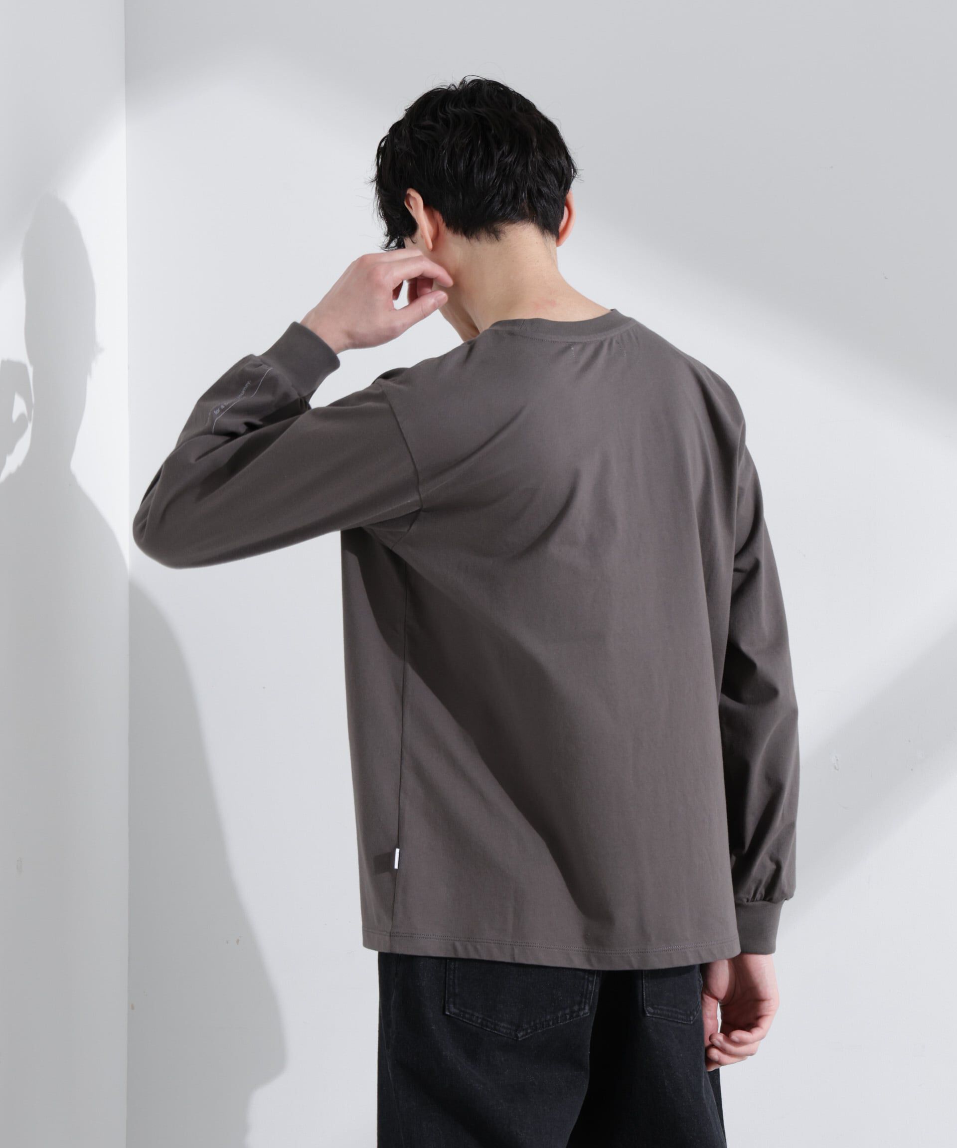 nano･universe「｢NJ/CLUB｣ ロゴプリントロングスリーブTシャツ」|Tシャツ・カットソー|