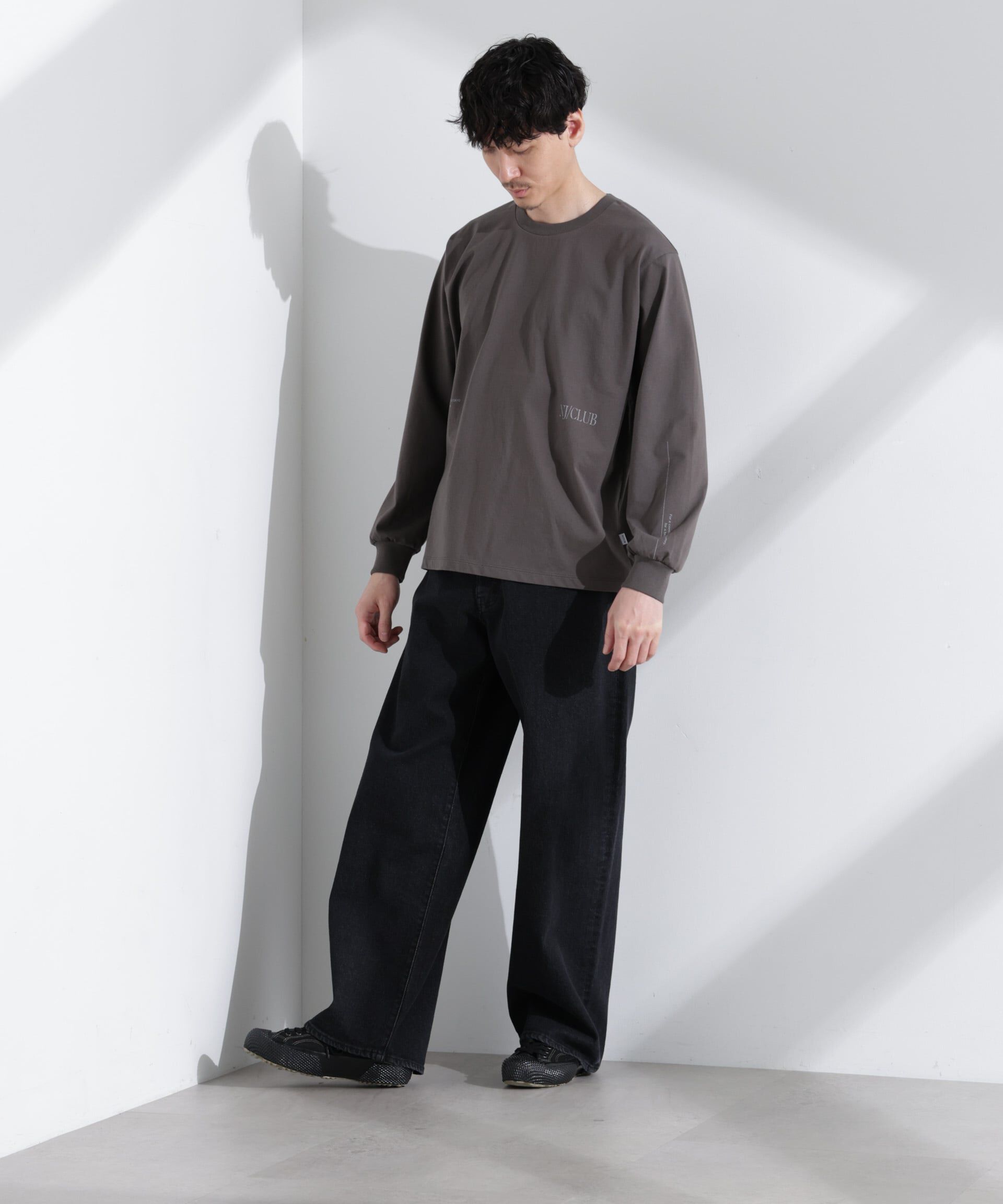 nano･universe「｢NJ/CLUB｣ ロゴプリントロングスリーブTシャツ」|Tシャツ・カットソー|