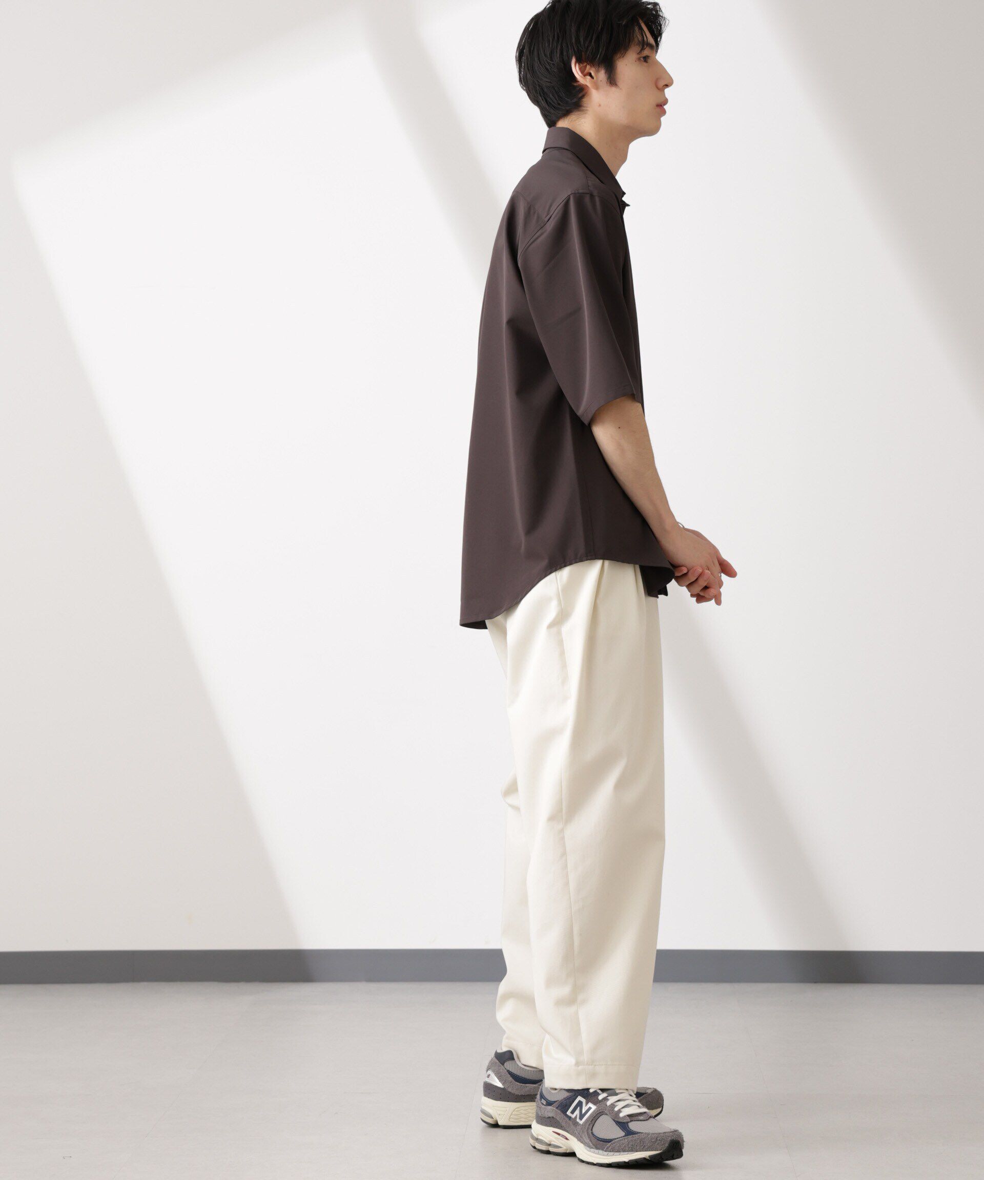 nano･universe「ライトウェイトストレッチ シャツ半袖」|シャツ・ブラウス|