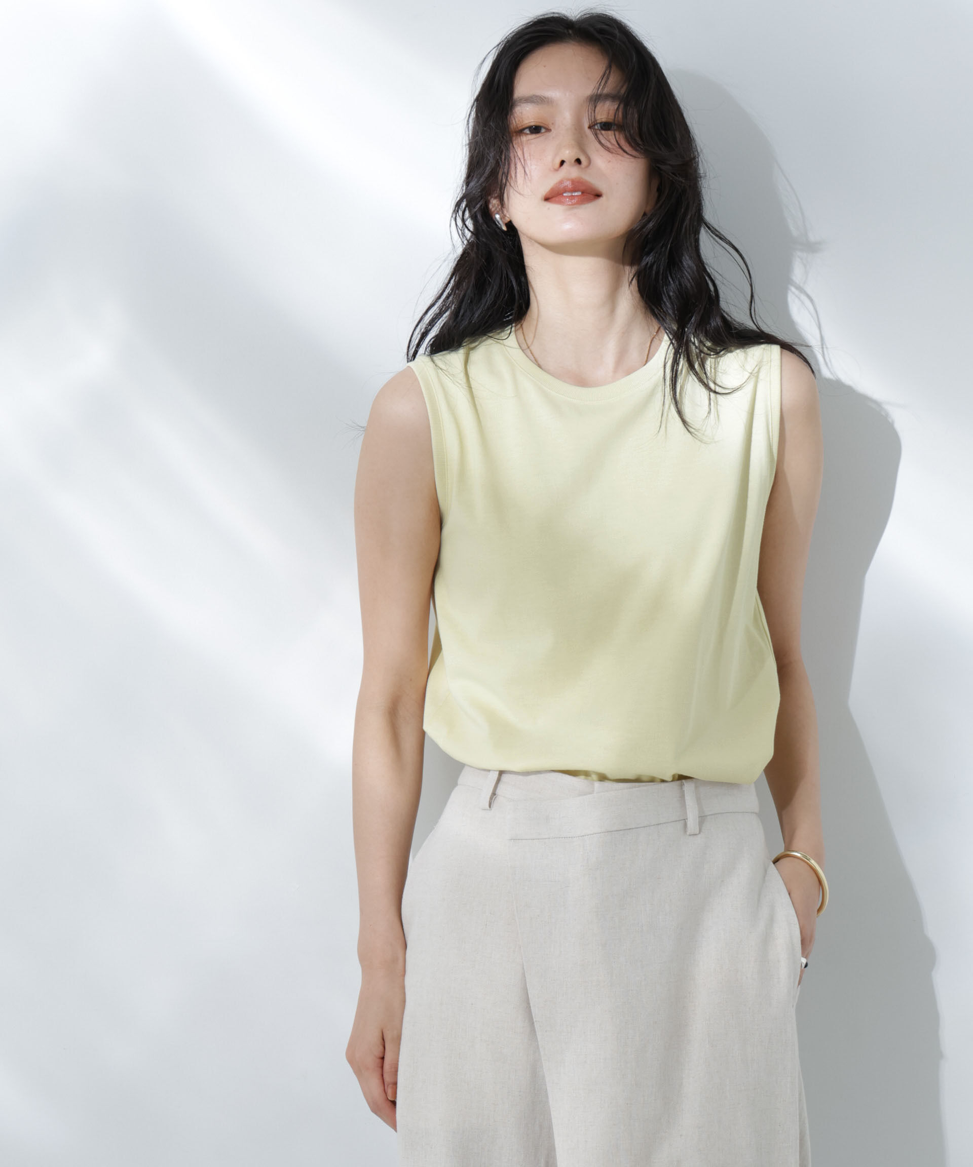 nano･universe「Anti Soaked(R) 汗染み防止カラフルノースリTシャツ」|Tシャツ・カットソー|