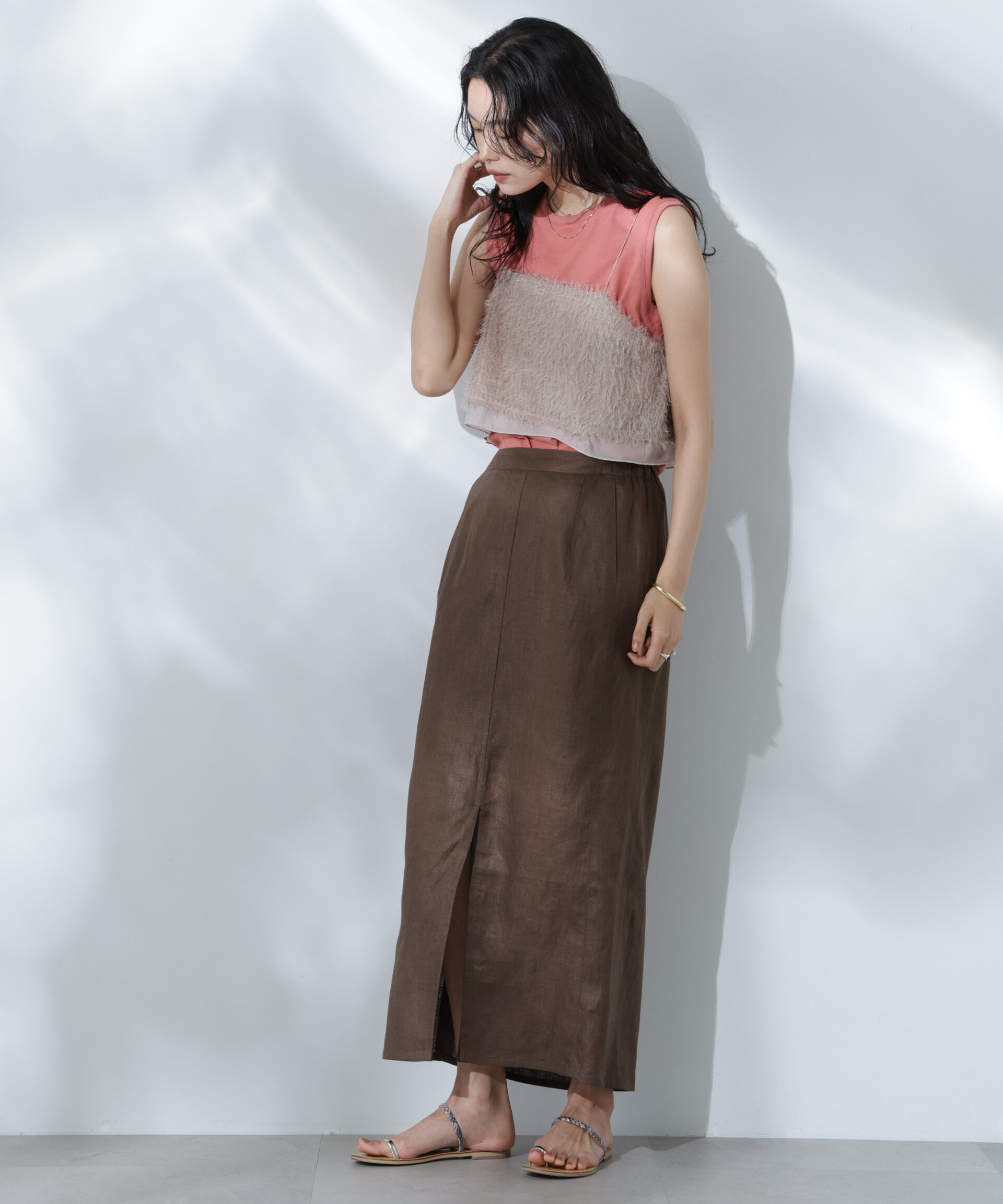 nano･universe「Anti Soaked(R) 汗染み防止カラフルノースリTシャツ」|Tシャツ・カットソー|