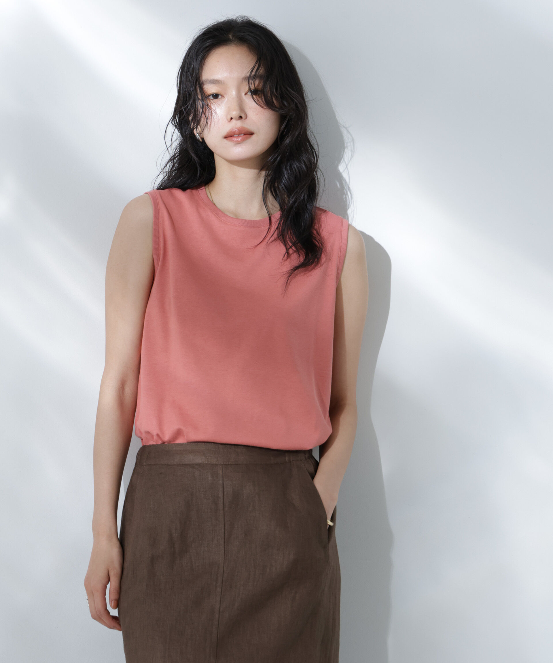 nano･universe「Anti Soaked(R) 汗染み防止カラフルノースリTシャツ」|Tシャツ・カットソー|