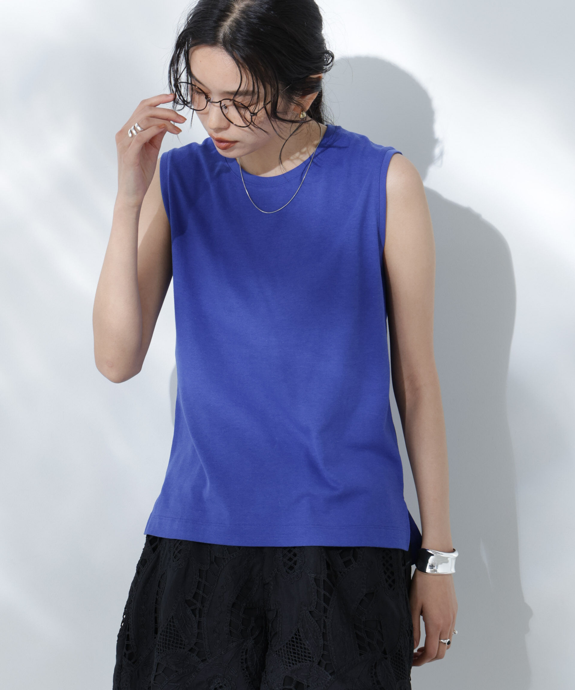 nano･universe「Anti Soaked(R) 汗染み防止カラフルノースリTシャツ」|Tシャツ・カットソー|