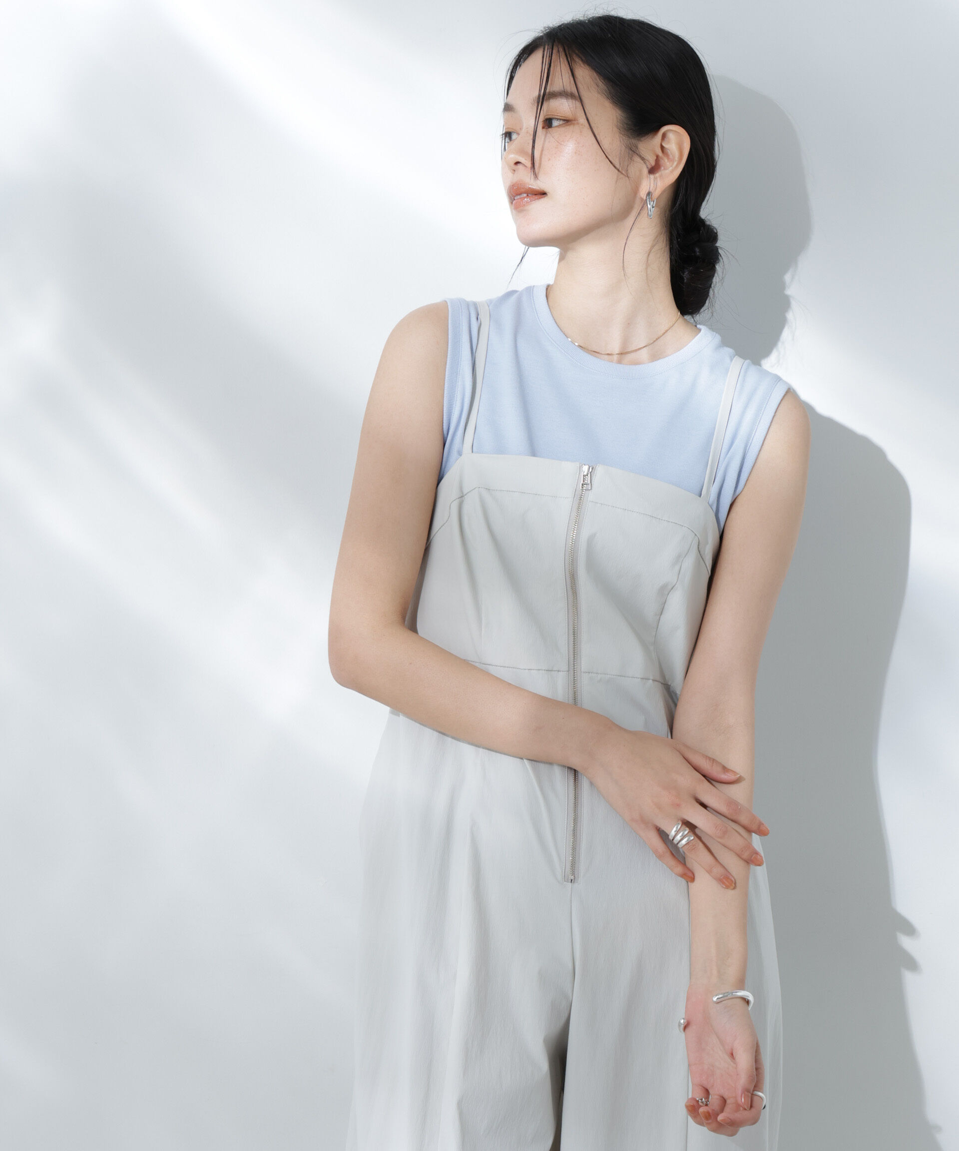 nano･universe「Anti Soaked(R) 汗染み防止カラフルノースリTシャツ」|Tシャツ・カットソー|サックス5