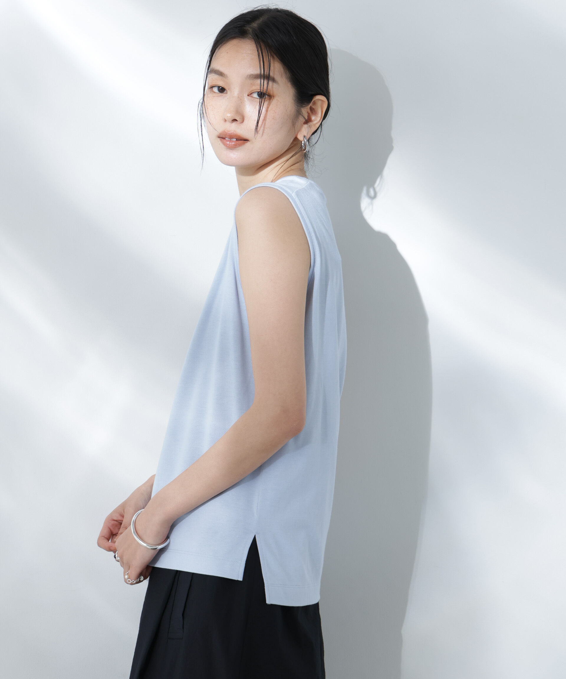 nano･universe「Anti Soaked(R) 汗染み防止カラフルノースリTシャツ」|Tシャツ・カットソー|