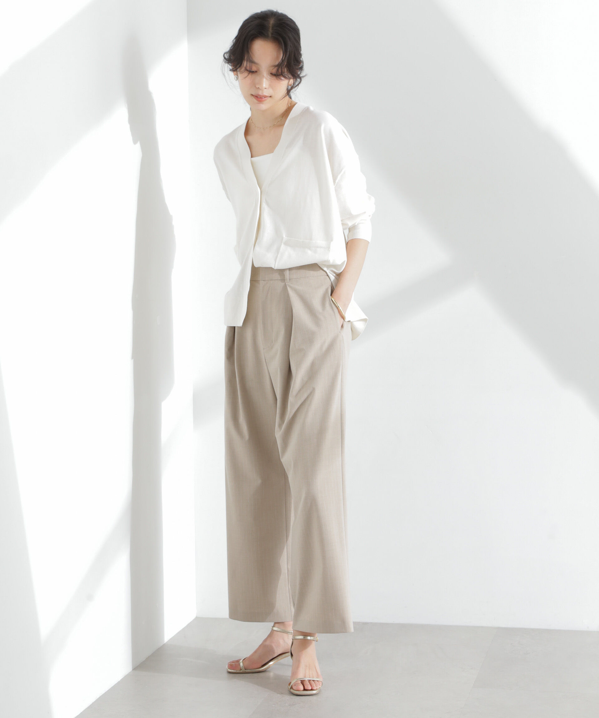 nano･universe「TEKNICO GIZAコットンオーバーカーディガン」|ニット・セーター|