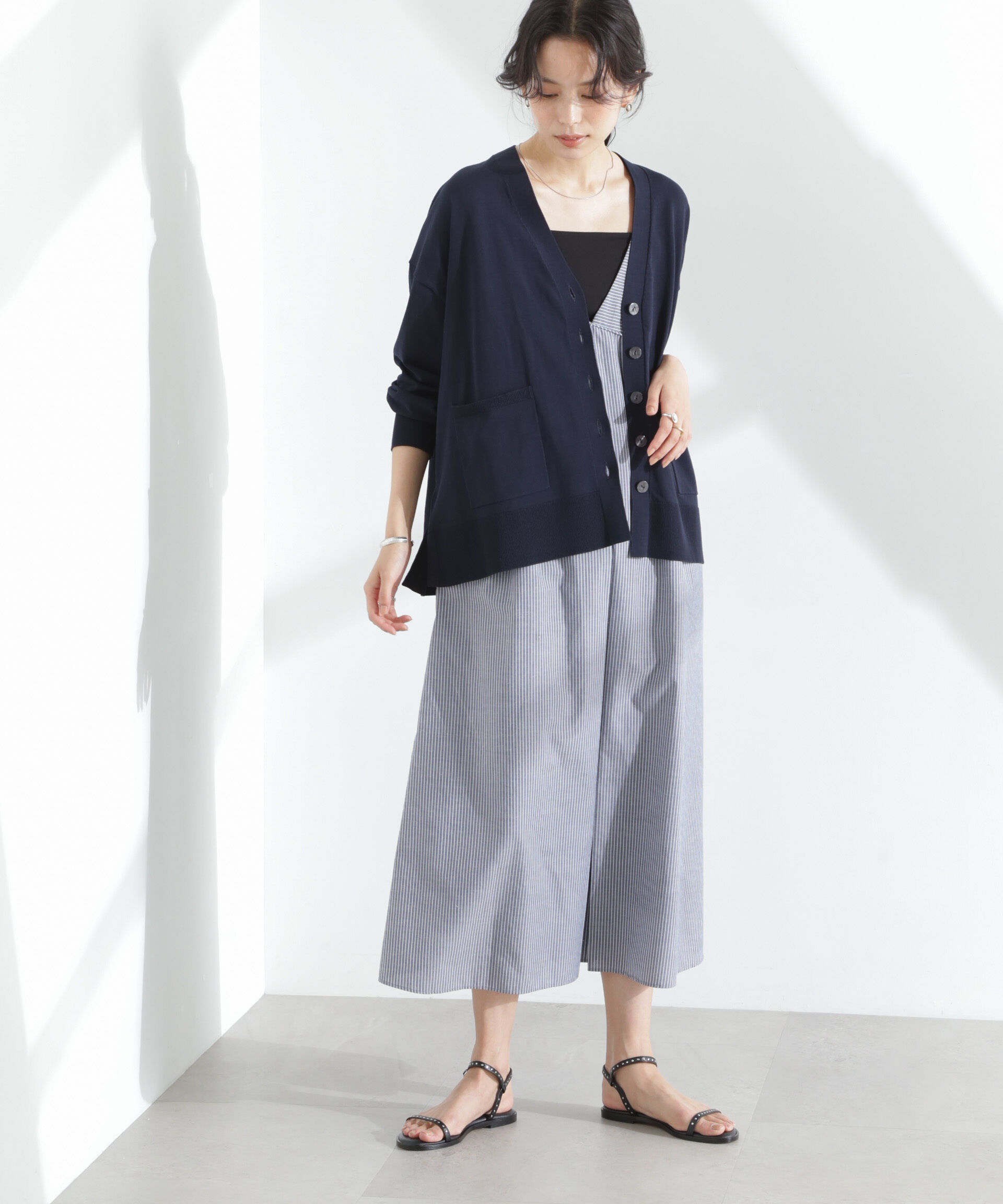 nano･universe「TEKNICO GIZAコットンオーバーカーディガン」|ニット・セーター|