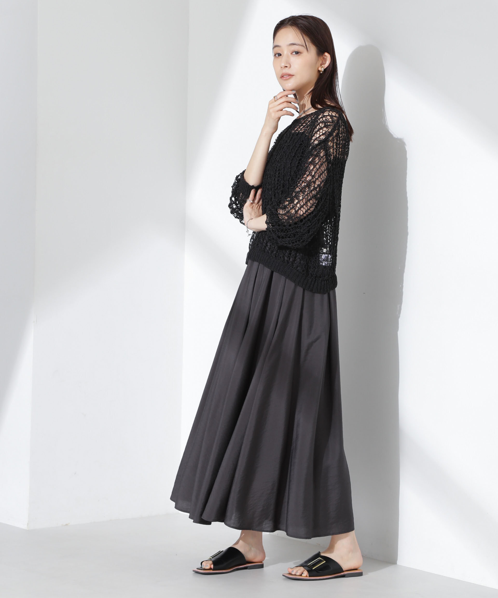 nano･universe「シアーボリュームスカート」|スカート|