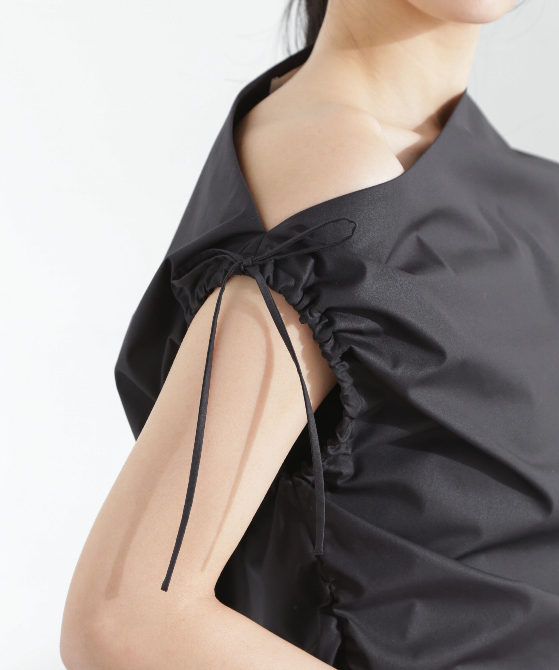 nano･universe「アシンメトリーギャザートップス」|シャツ・ブラウス|