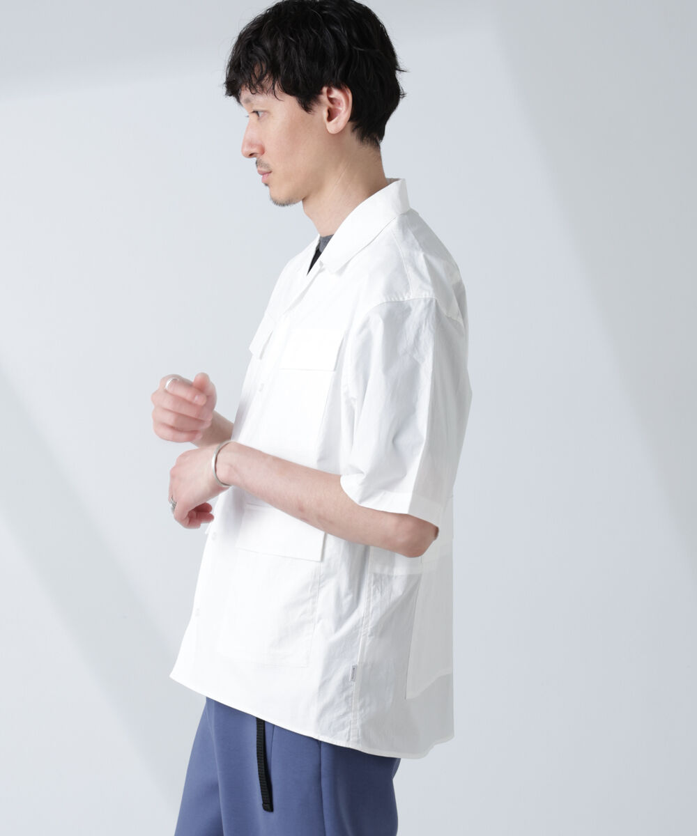 nano･universe「「NJ/CLUB」 ユーティリティマルチポケットシャツ 半袖」|シャツ・ブラウス|