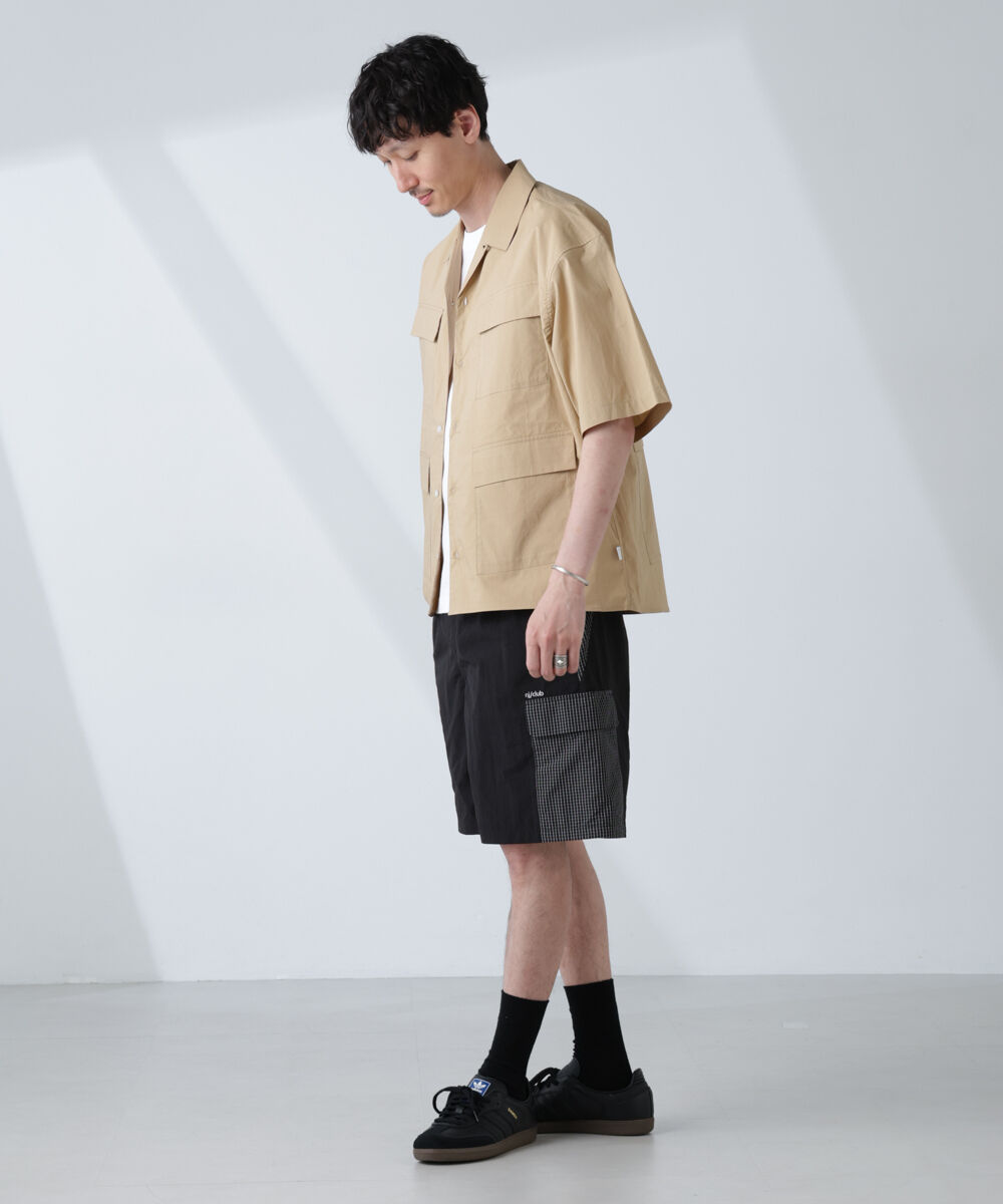nano･universe「「NJ/CLUB」 ユーティリティマルチポケットシャツ 半袖」|シャツ・ブラウス|