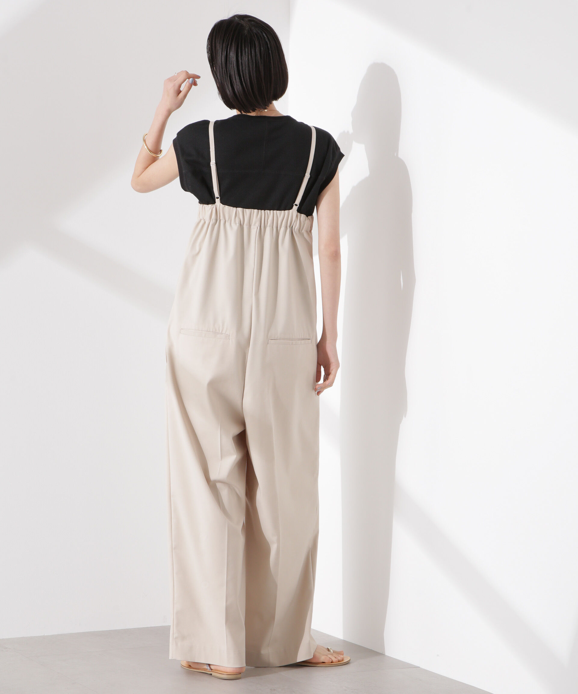 nano･universe「ワッフルヘンリーノースリーブトップス」|Tシャツ・カットソー|