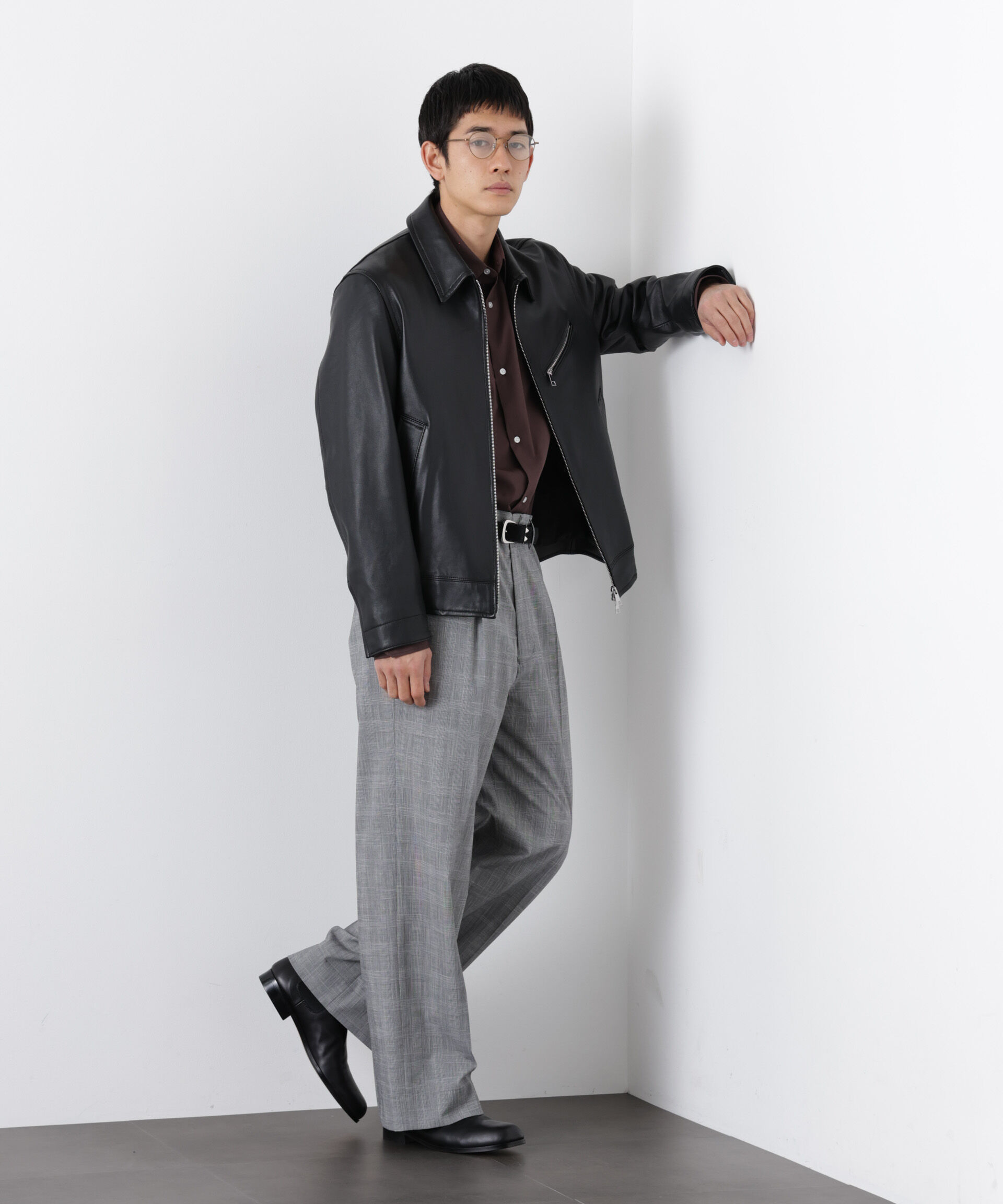 nano･universe「ラムナッパレザーライダースジャケット」|ライダースジャケット|