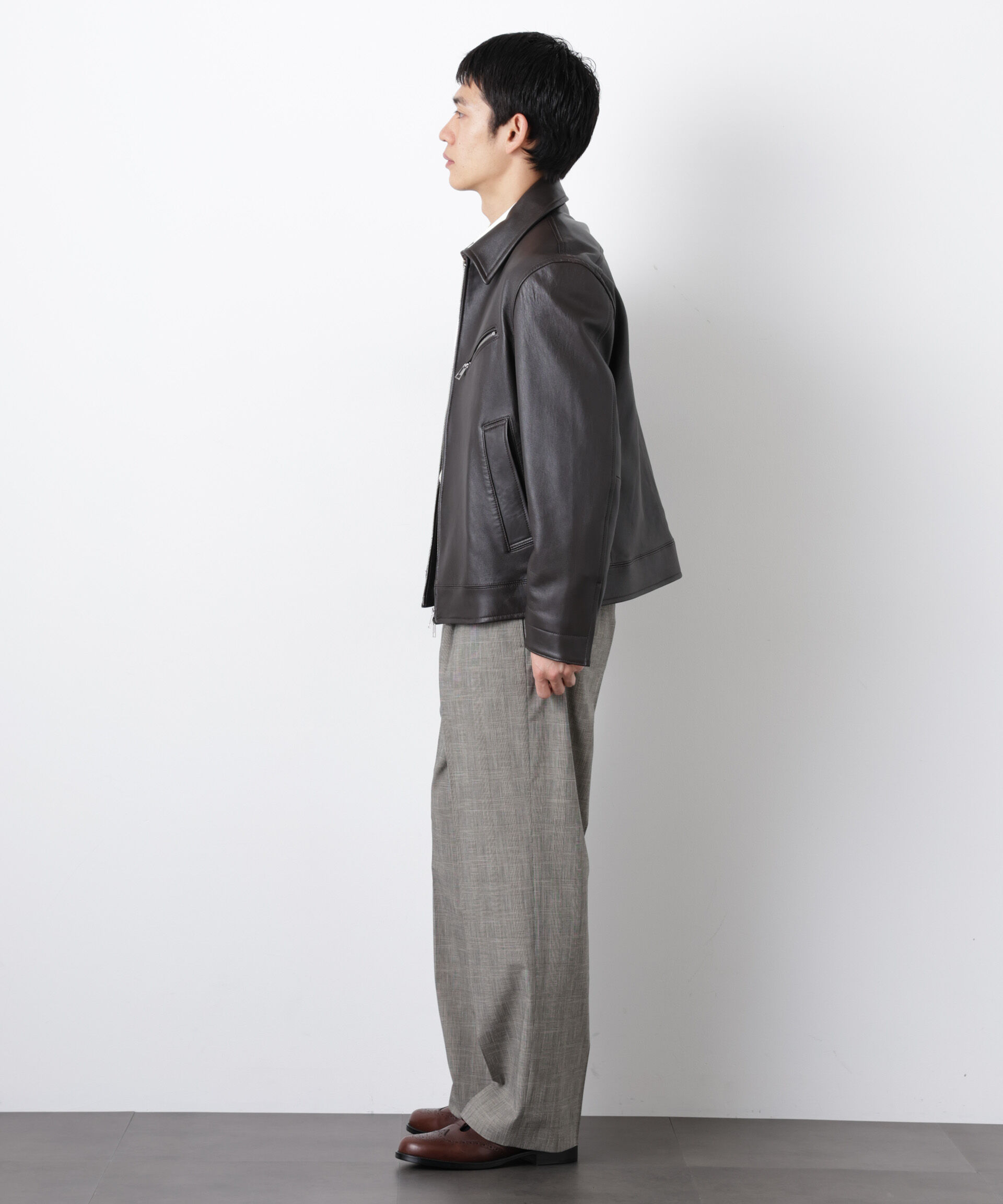 nano･universe「ラムナッパレザーライダースジャケット」|ライダースジャケット|