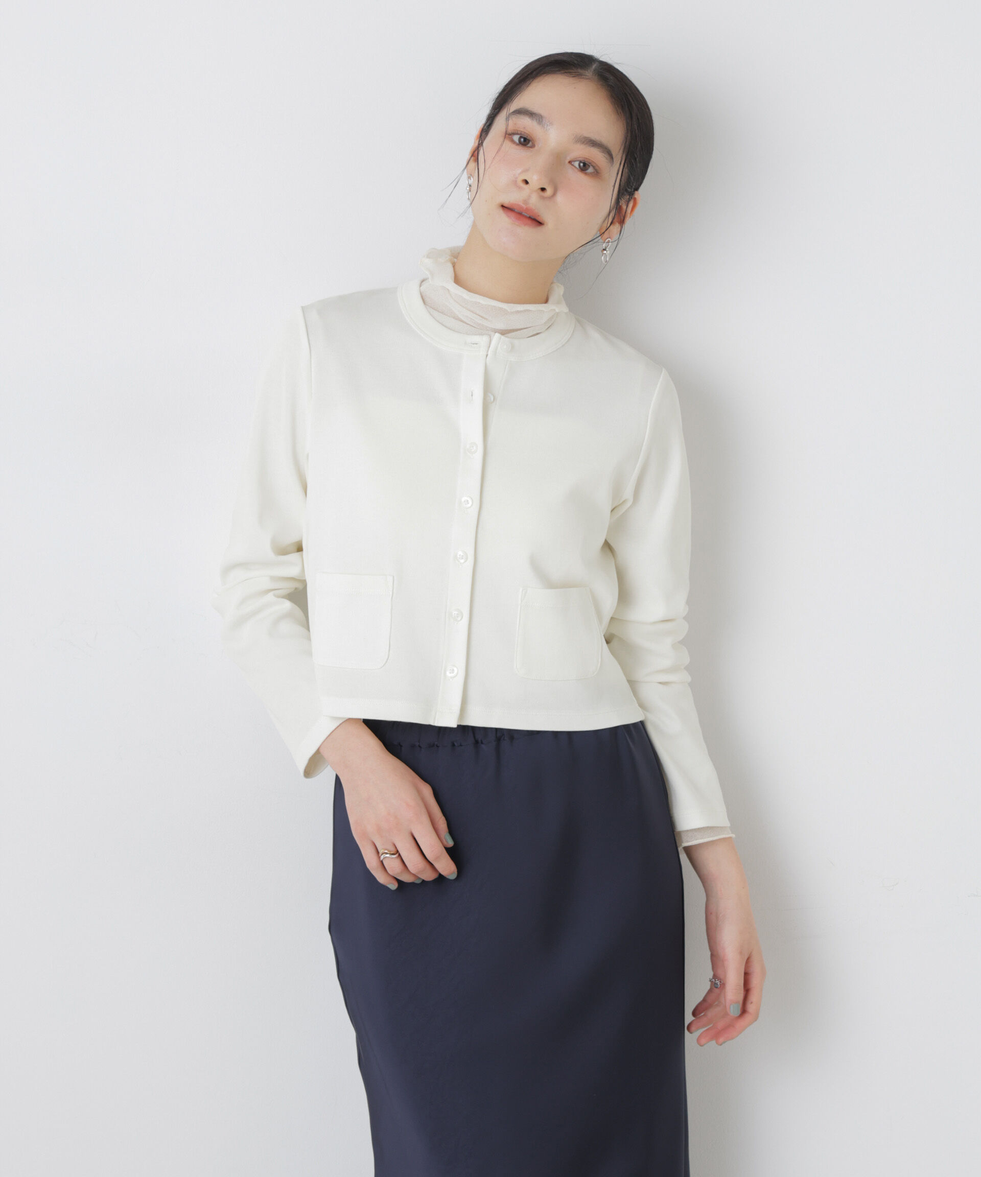 nano･universe「強撚コットンコンパクトカーディガン」|Tシャツ・カットソー|