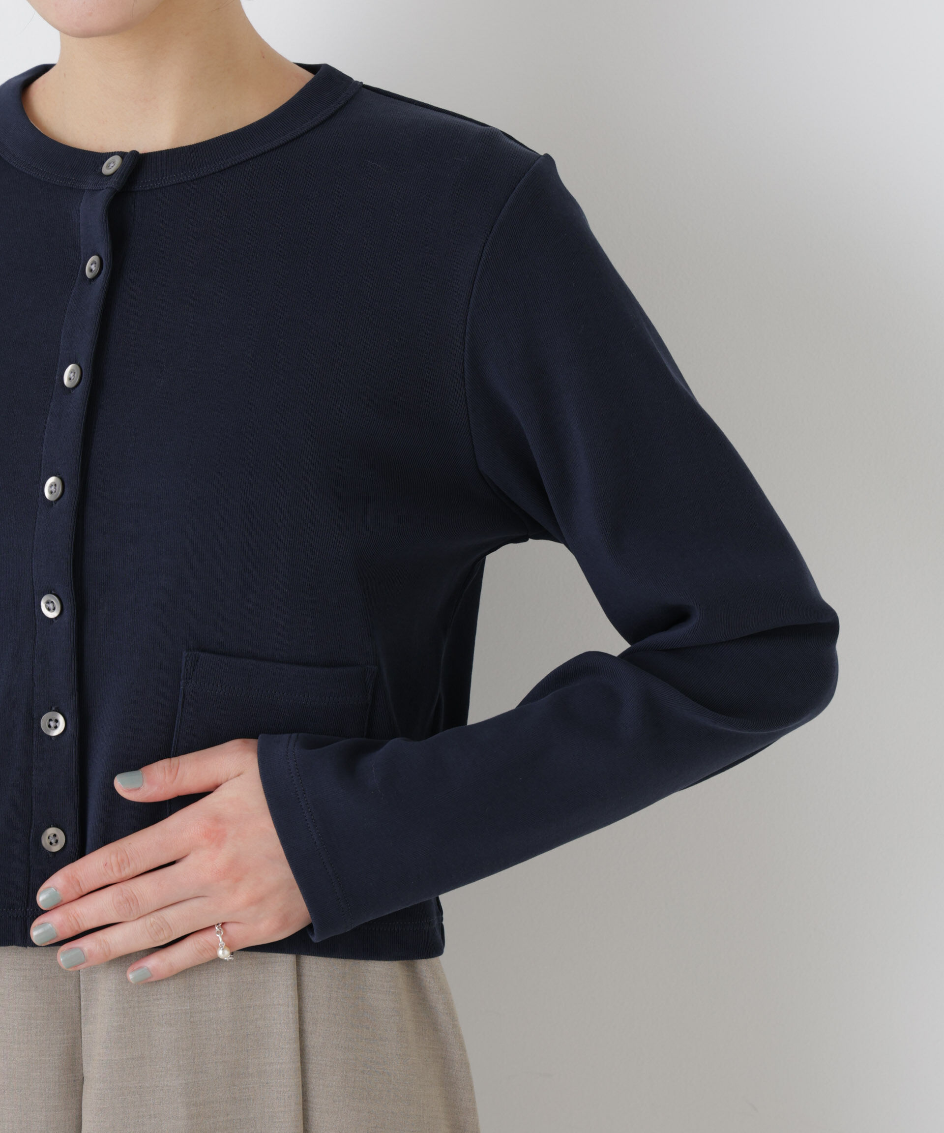 nano･universe「強撚コットンコンパクトカーディガン」|Tシャツ・カットソー|