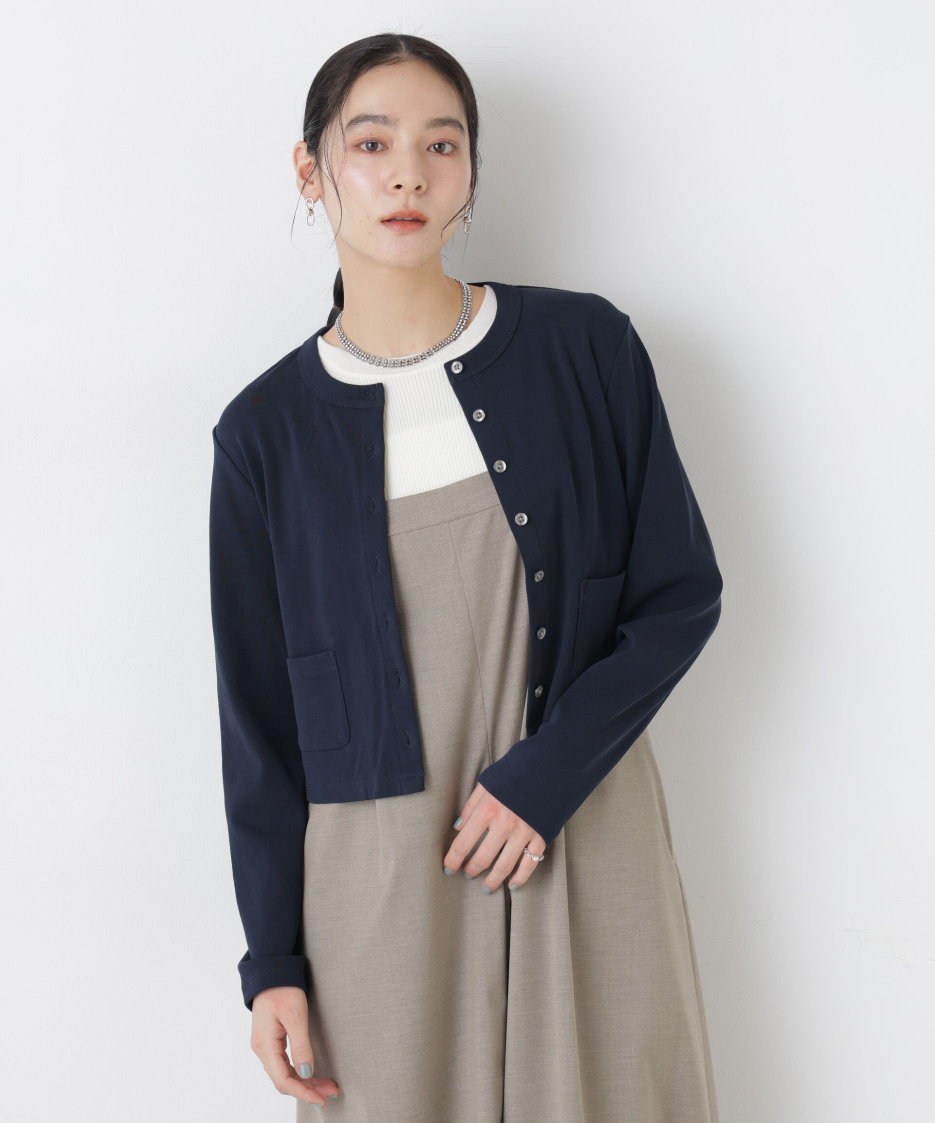 nano･universe「強撚コットンコンパクトカーディガン」|Tシャツ・カットソー|