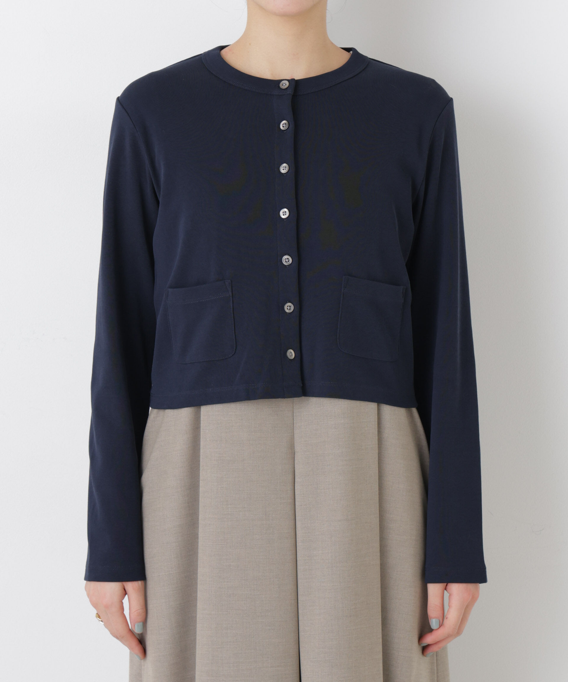 nano･universe「強撚コットンコンパクトカーディガン」|Tシャツ・カットソー|