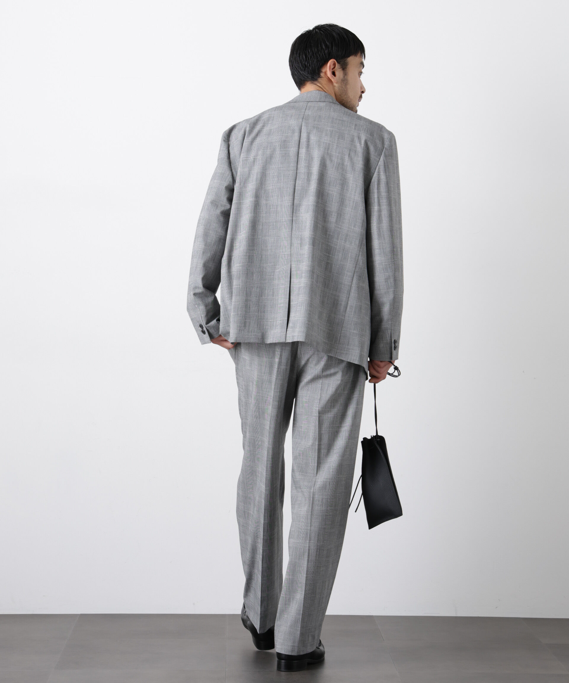 nano･universe「グレンチェックストレートパンツ（セットアップ可）」|チノ|