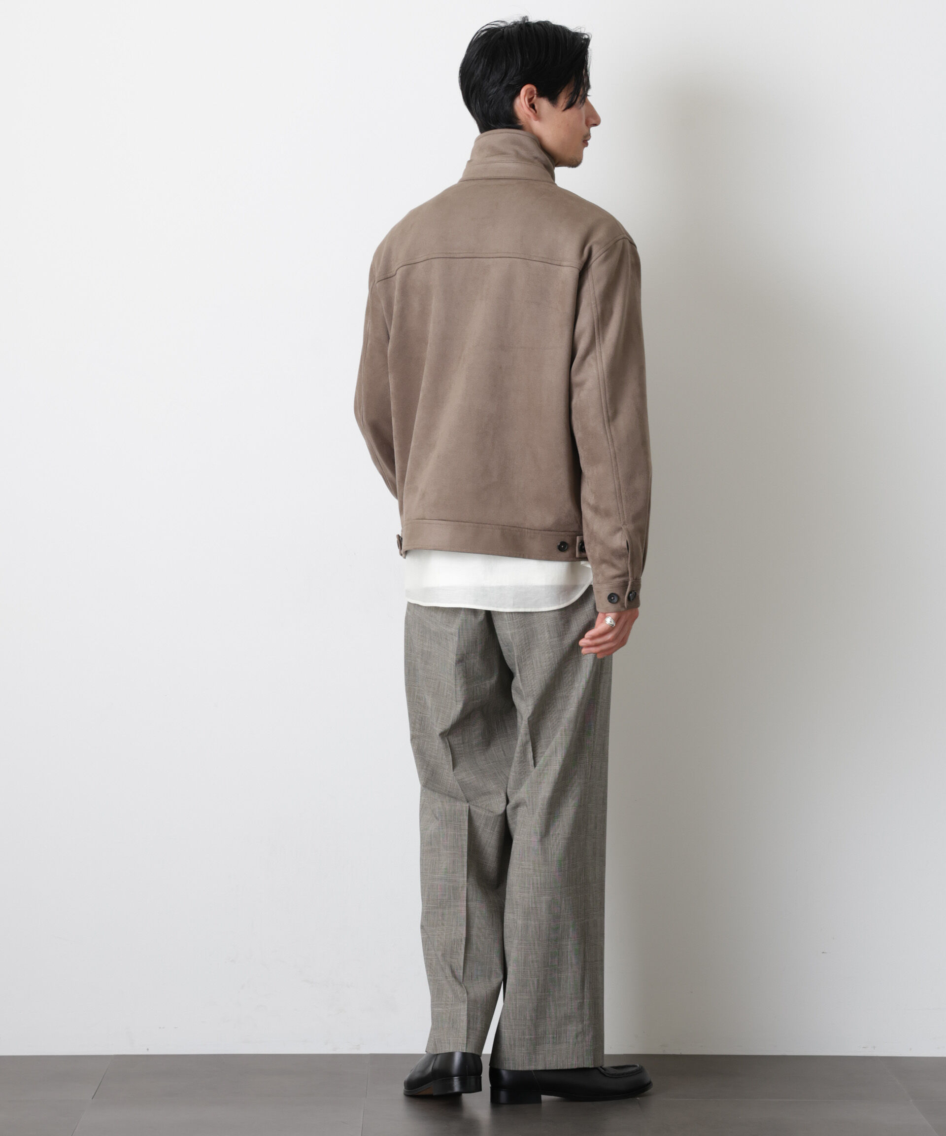 nano･universe「グレンチェックストレートパンツ（セットアップ可）」|チノ|