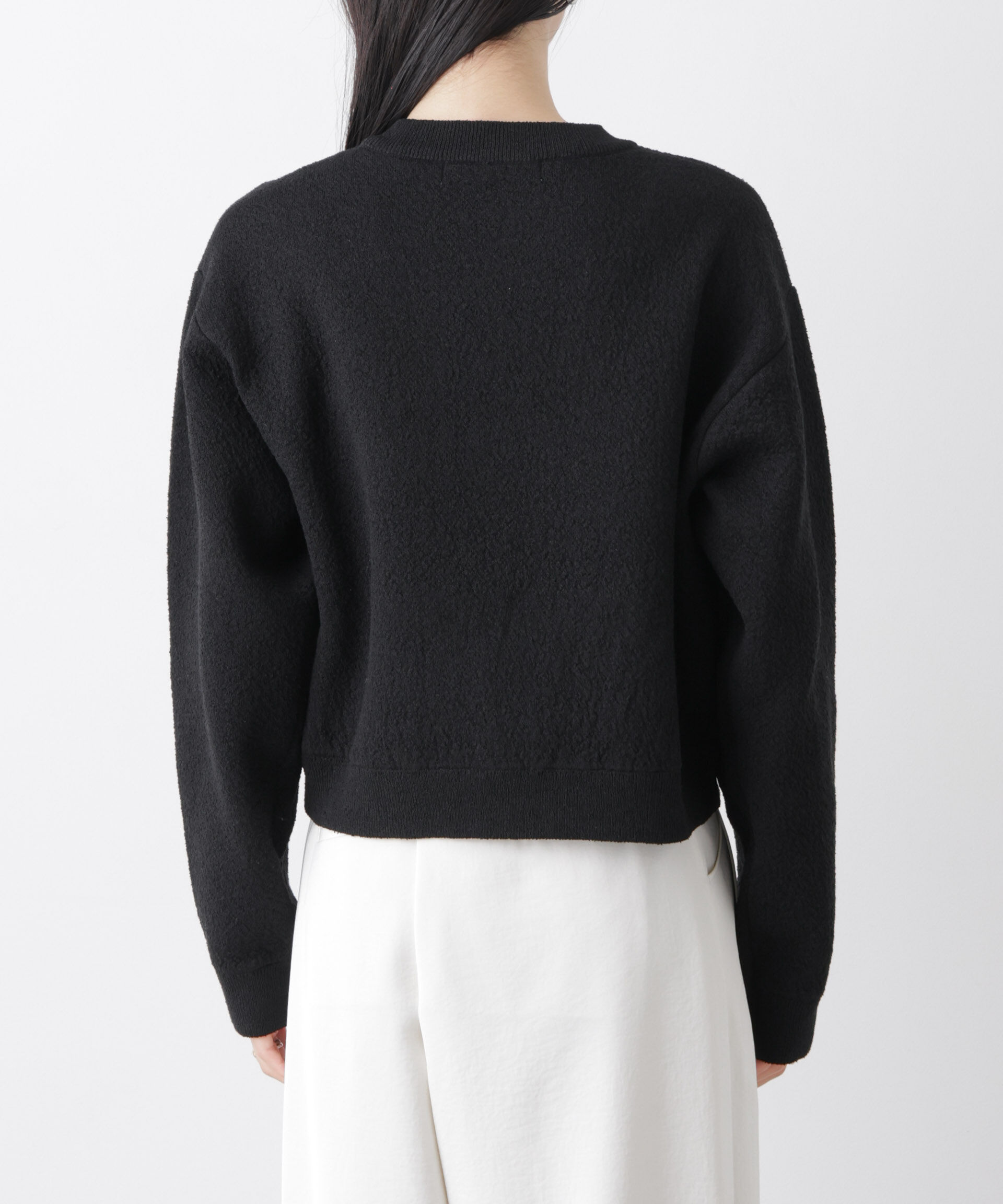 nano･universe「梨地ダブルフェイスジップアップニット」|ニット・セーター|