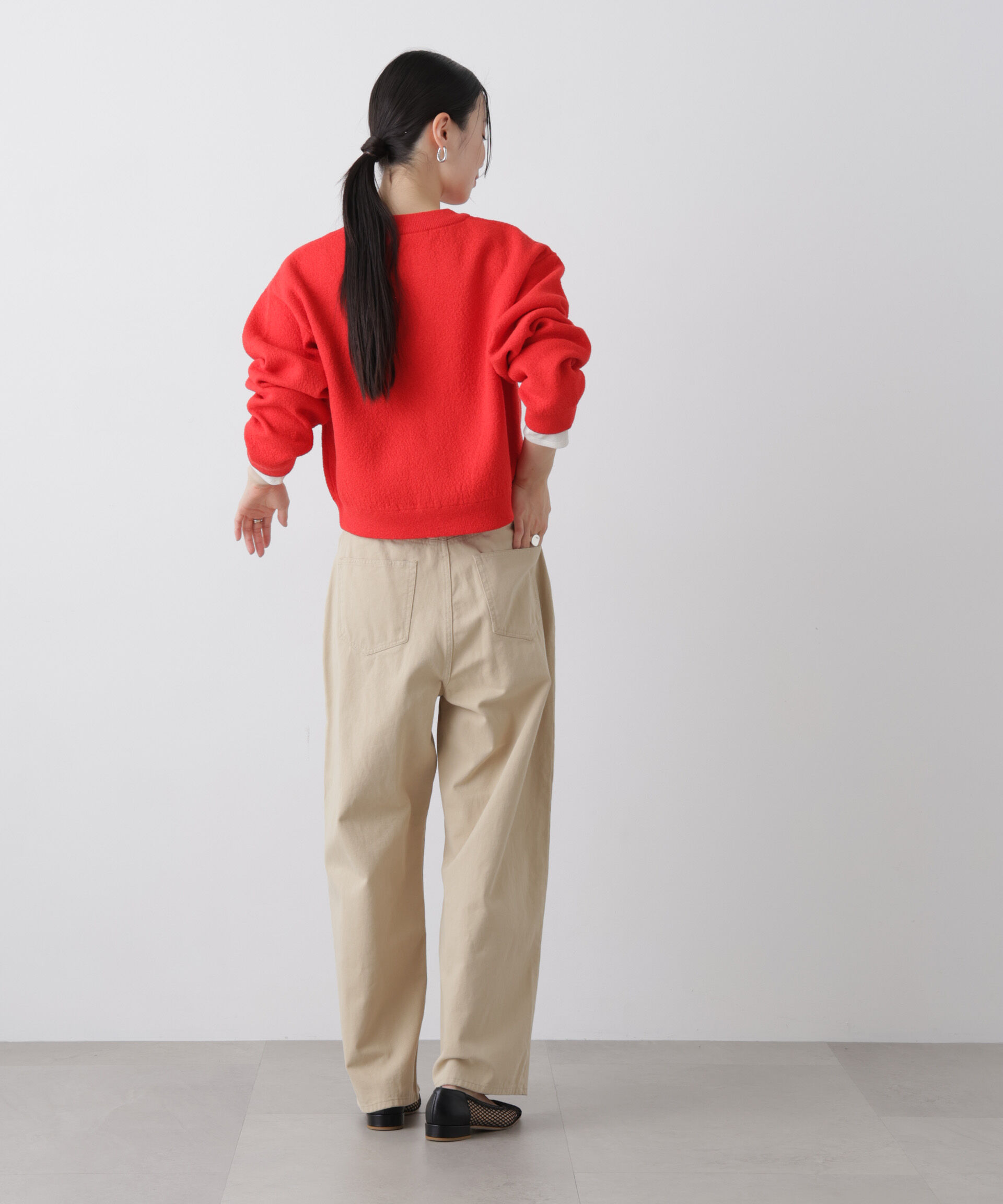 nano･universe「梨地ダブルフェイスジップアップニット」|ニット・セーター|