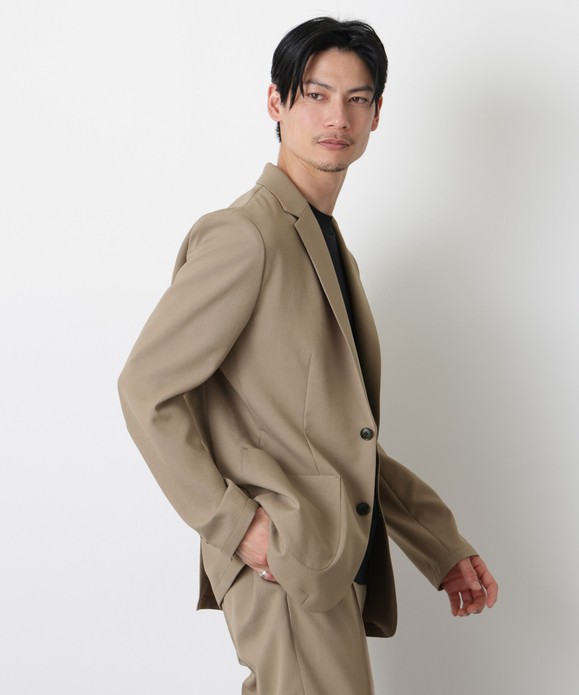 nano･universe「｢DamerinoSelect｣ﾀﾞﾝﾄﾂｵﾁｰﾙ防汚ﾃｯｸｽﾄﾚｯﾁｼﾞｬｹｯﾄ(ｾ 」|スーツ|