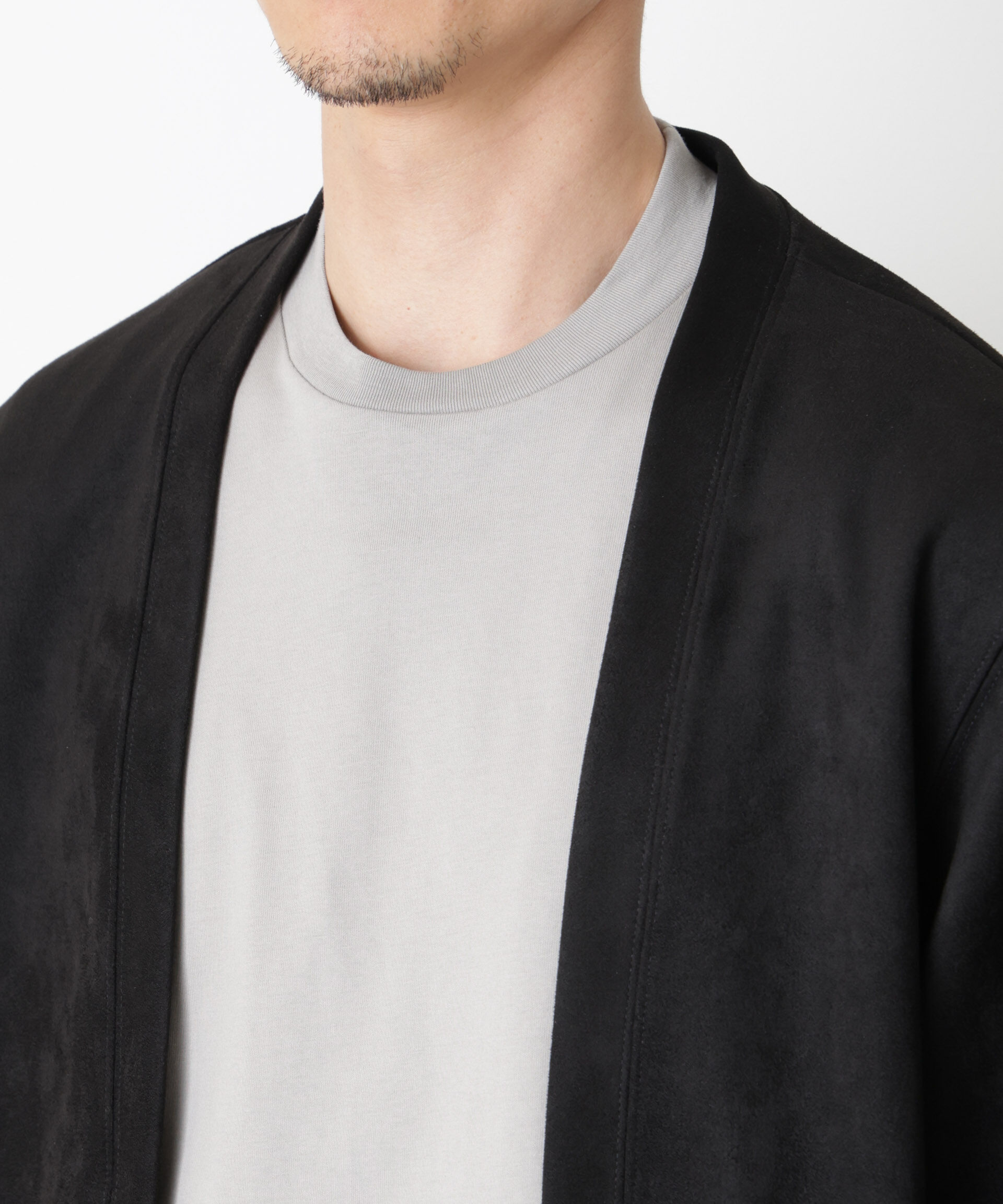 nano･universe「フェイクスエードトッパーカーディガン」|Tシャツ・カットソー|