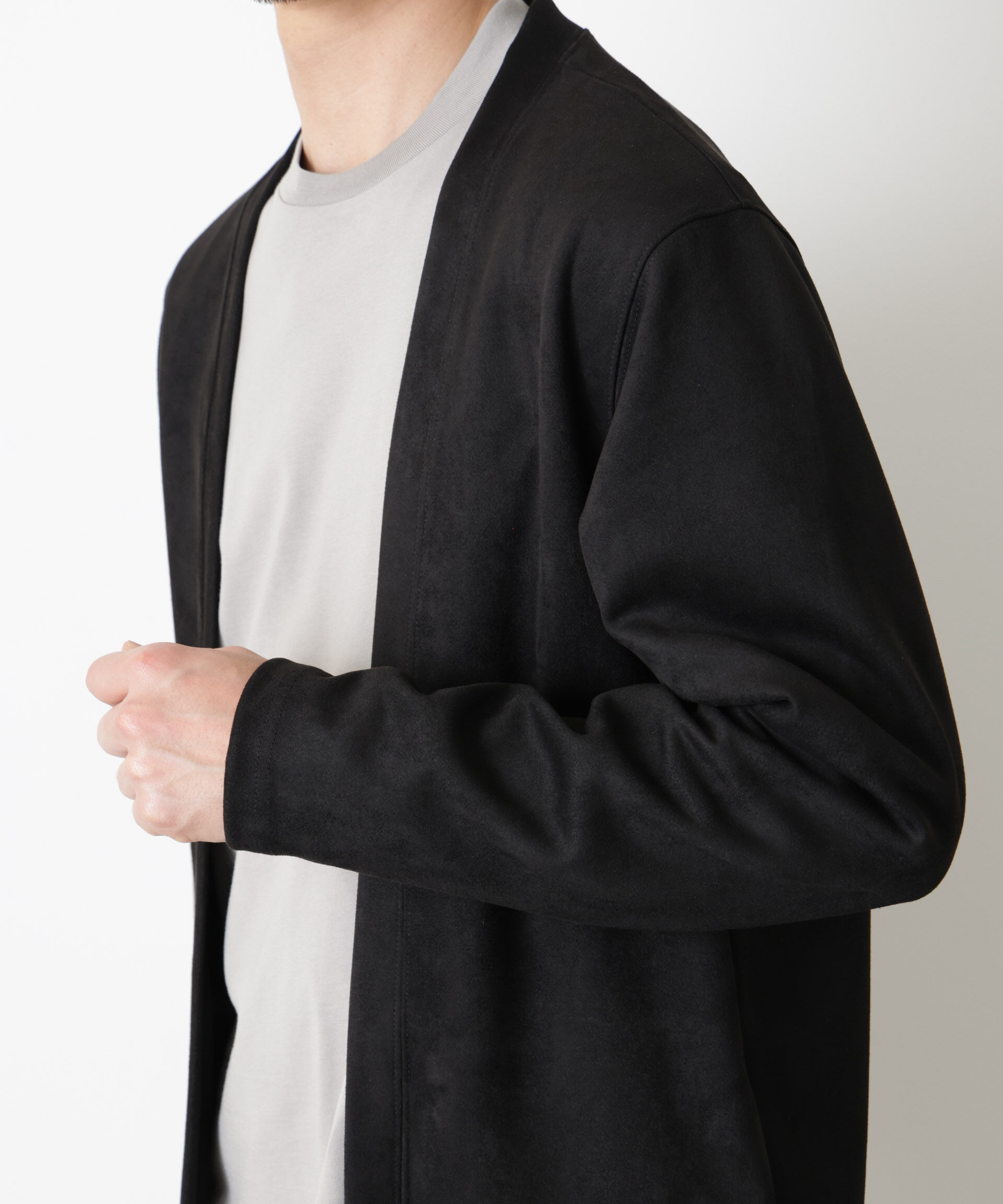 nano･universe「フェイクスエードトッパーカーディガン」|Tシャツ・カットソー|