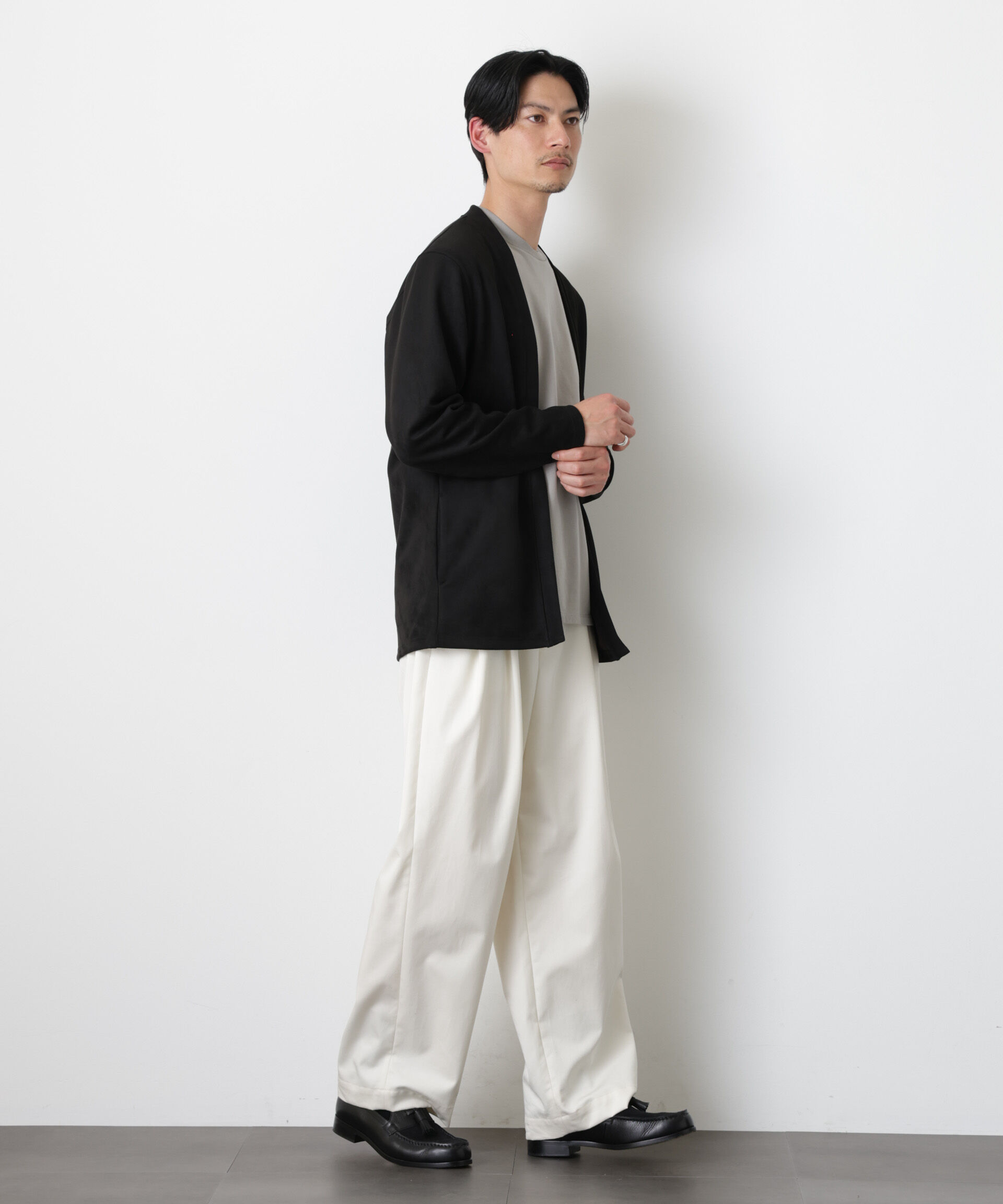 nano･universe「フェイクスエードトッパーカーディガン」|Tシャツ・カットソー|