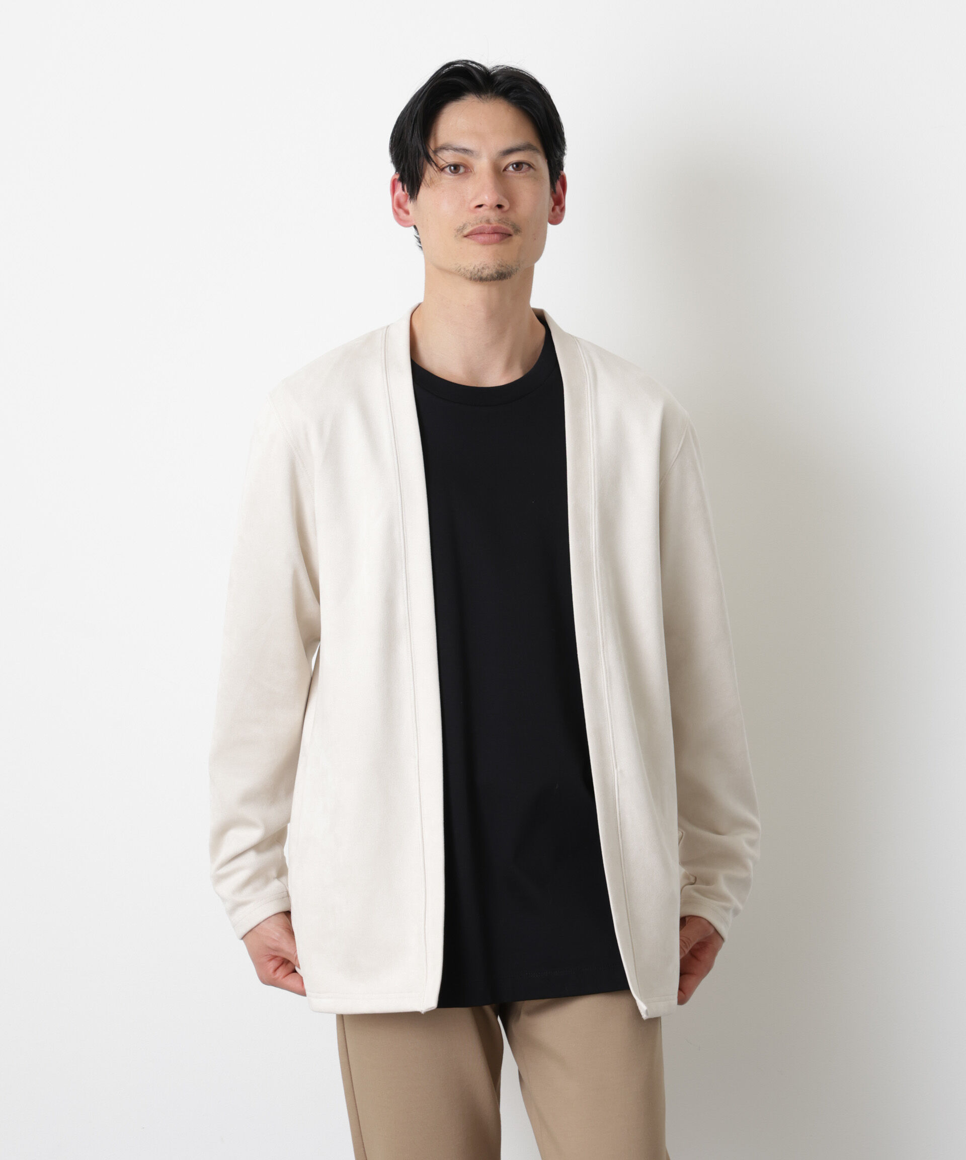 nano･universe「フェイクスエードトッパーカーディガン」|Tシャツ・カットソー|アイボリー7