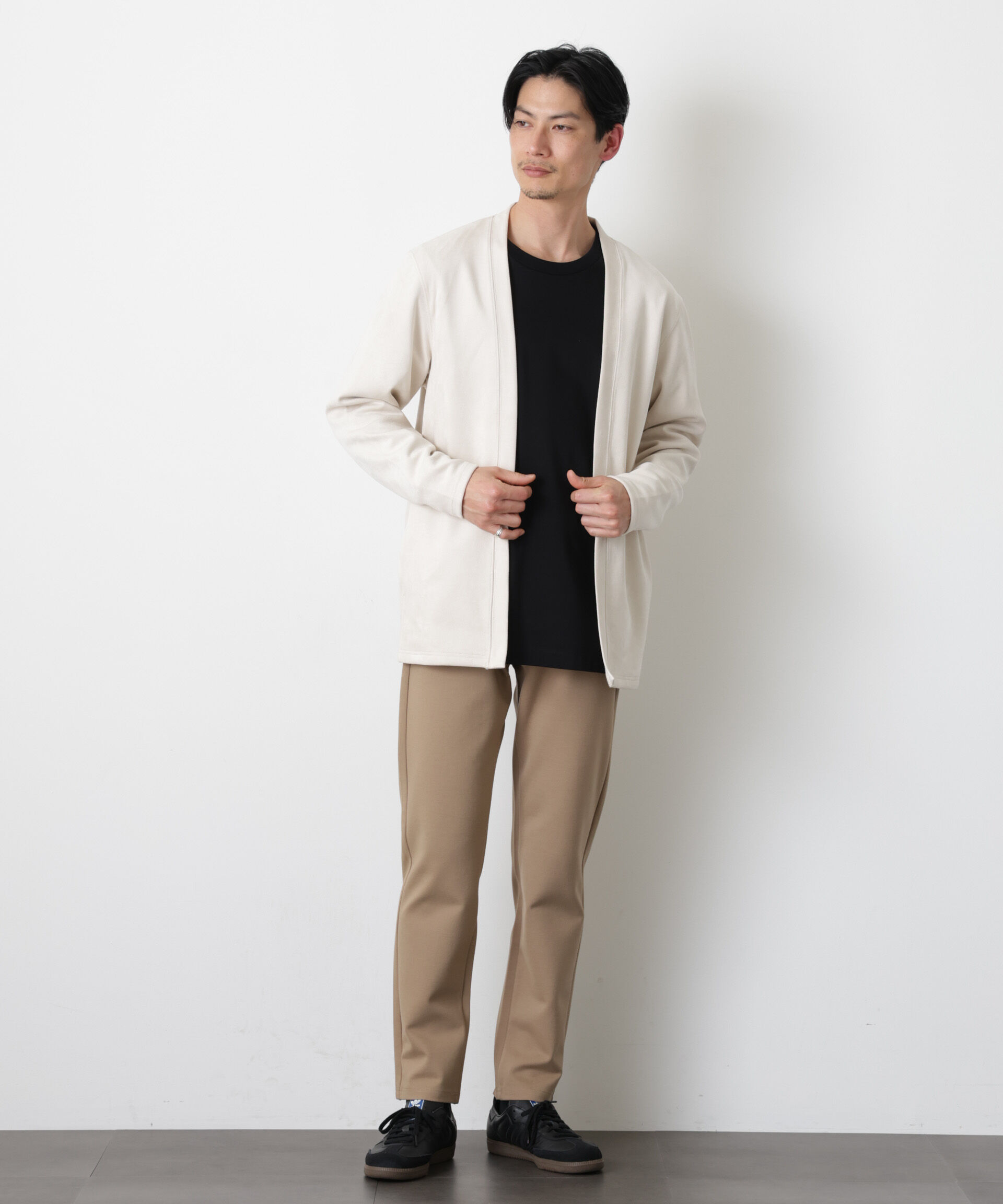 nano･universe「フェイクスエードトッパーカーディガン」|Tシャツ・カットソー|