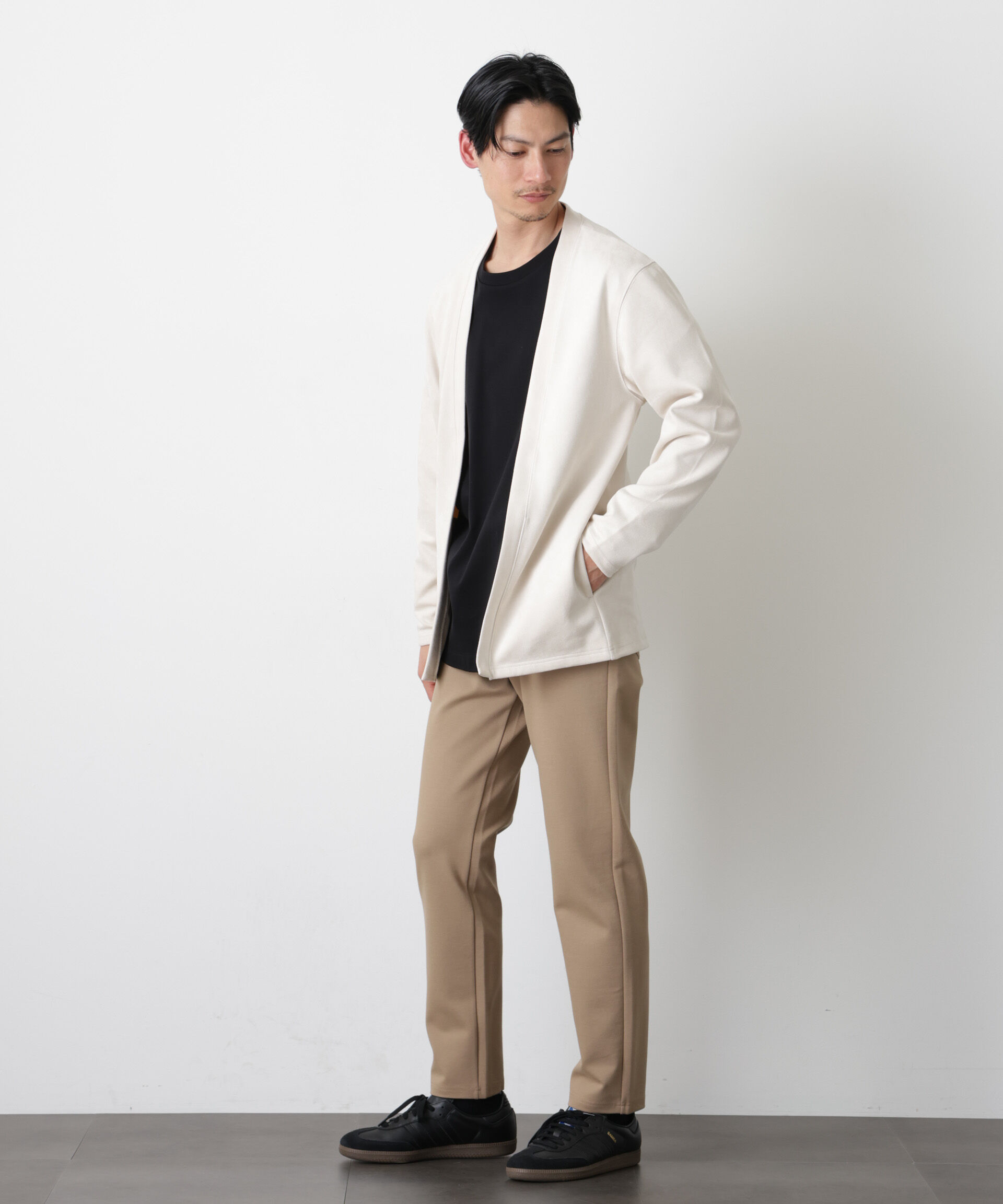 nano･universe「フェイクスエードトッパーカーディガン」|Tシャツ・カットソー|