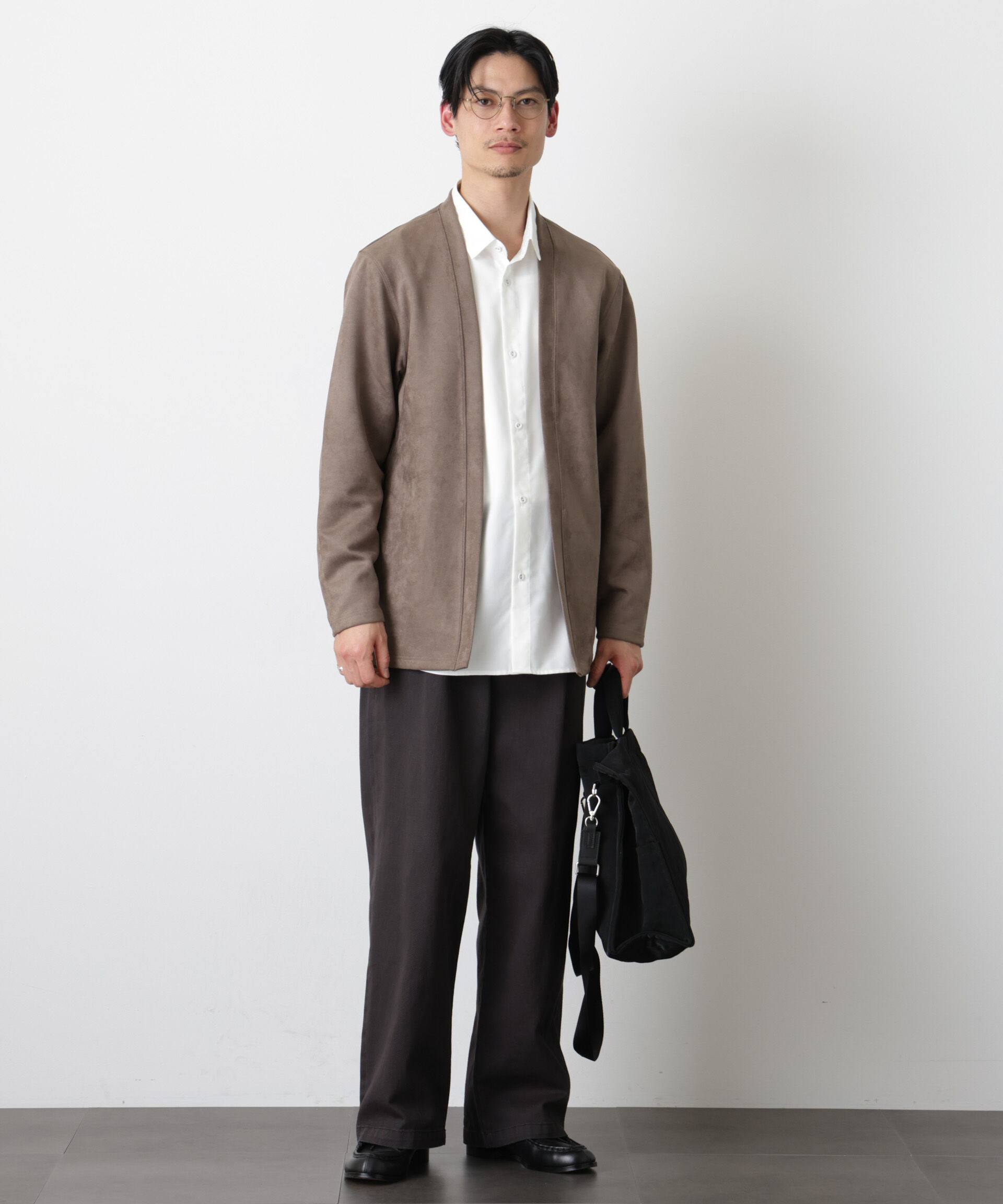 nano･universe「フェイクスエードトッパーカーディガン」|Tシャツ・カットソー|