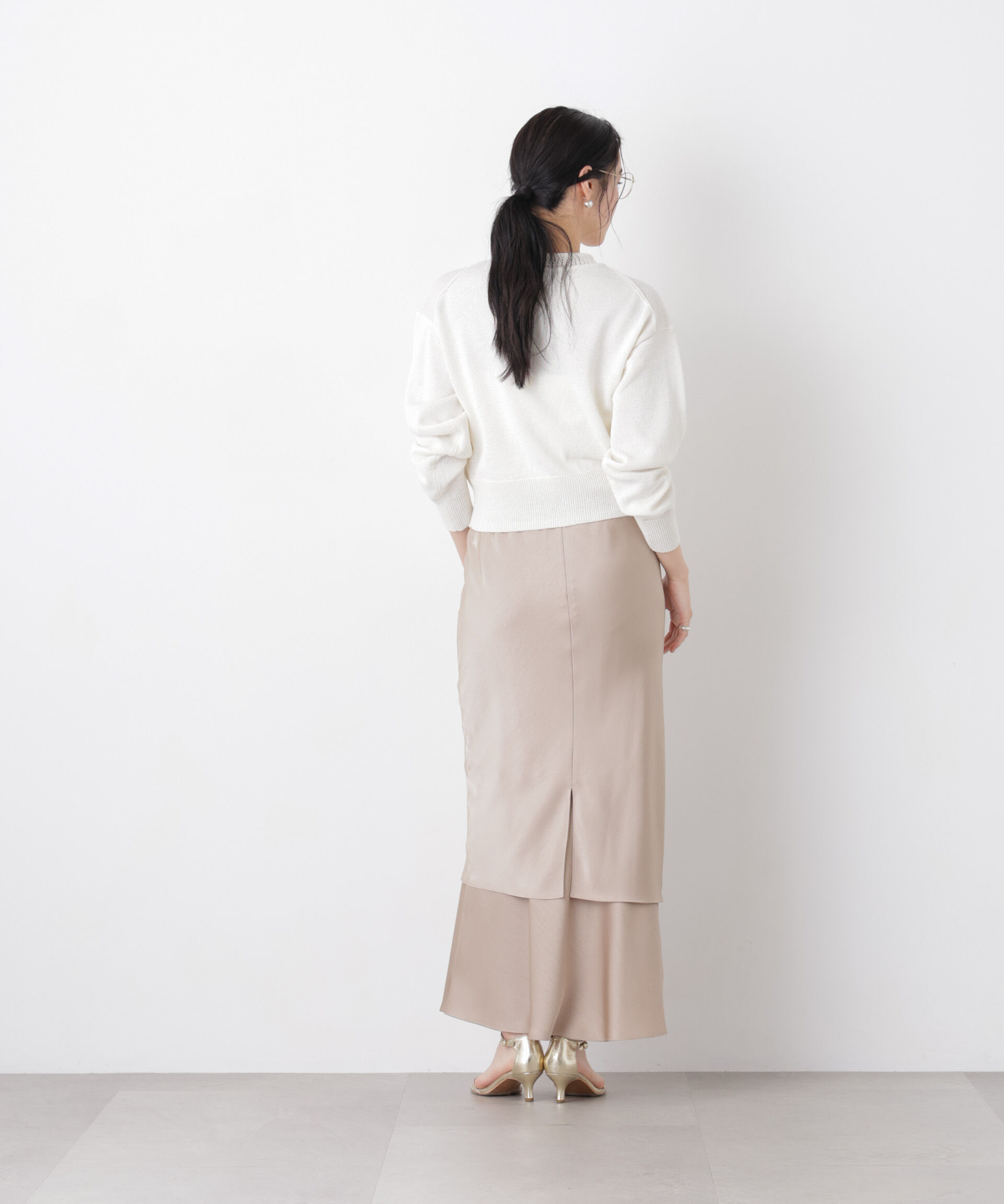 nano･universe「リネン混テープヤーンジップニットカーディガン」|ニット・セーター|