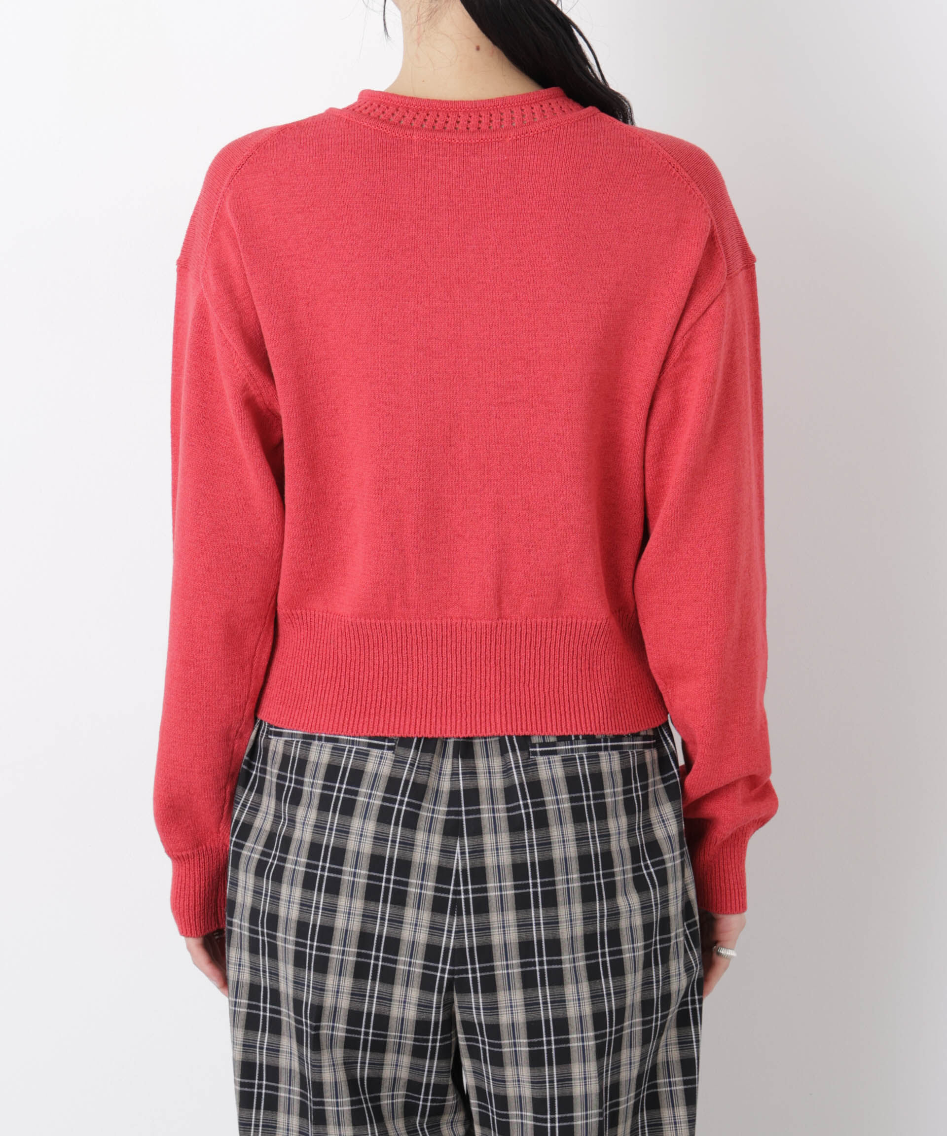 nano･universe「リネン混テープヤーンジップニットカーディガン」|ニット・セーター|