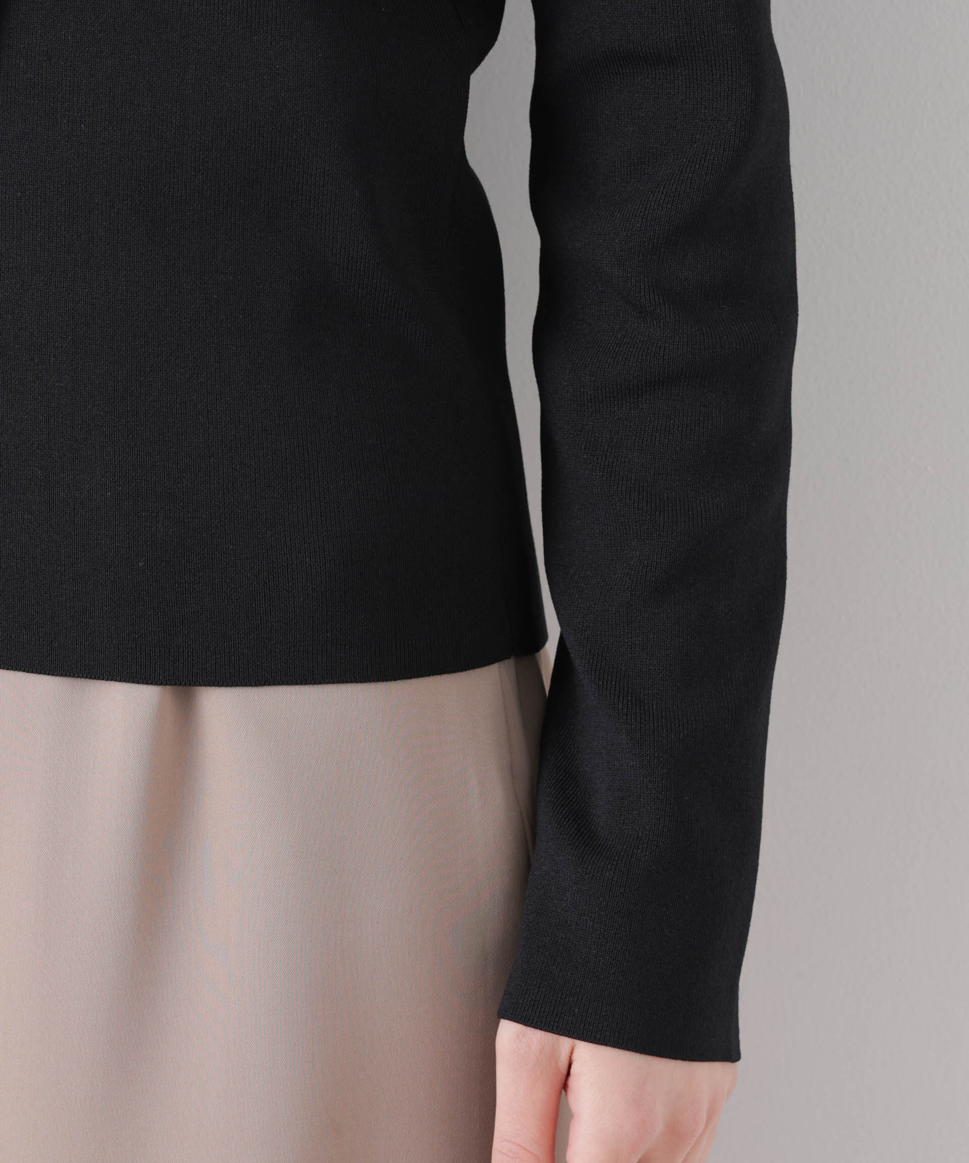 nano･universe「7function フロントフリル総針ニット」|ニット・セーター|