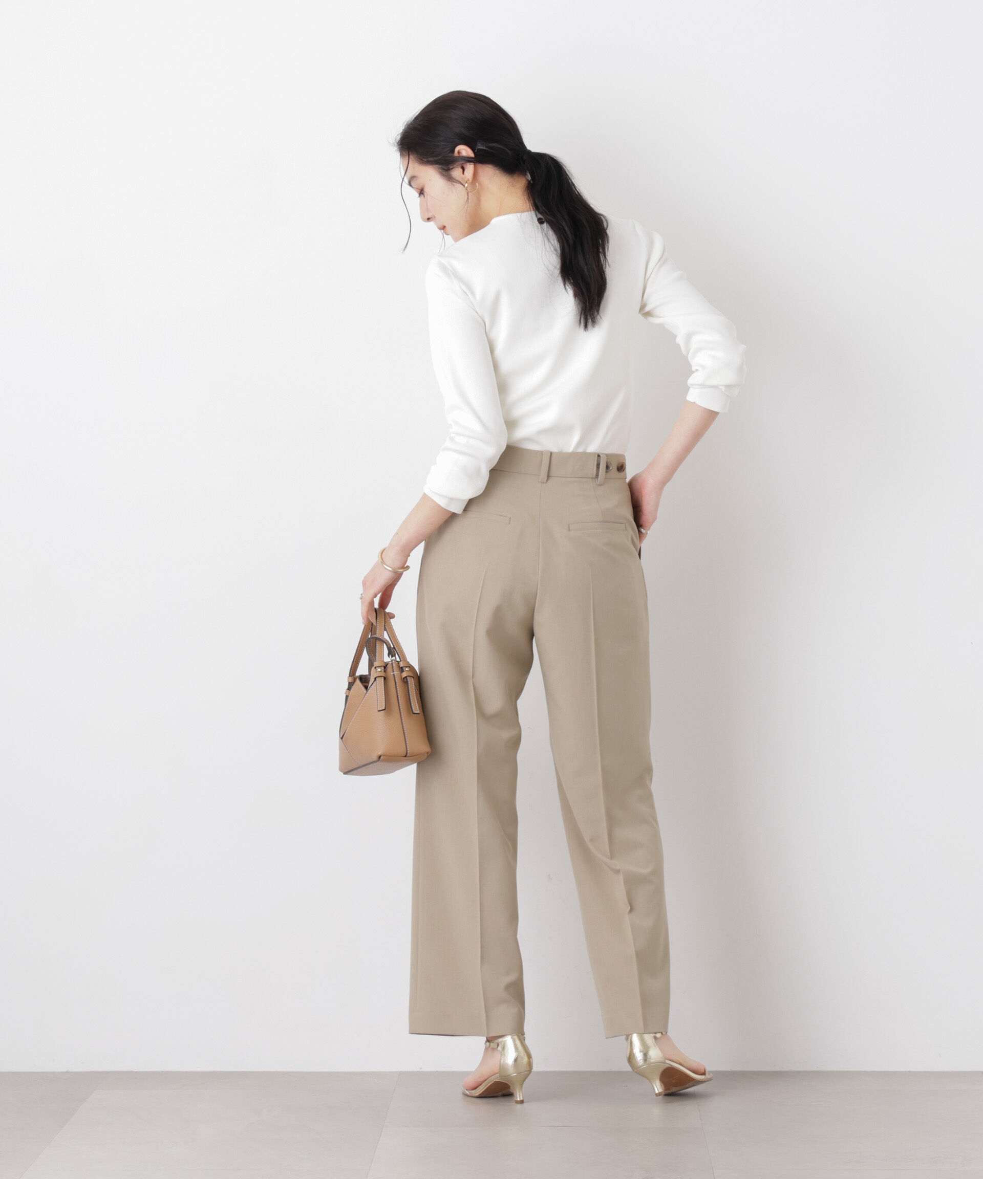 nano･universe「7function フロントフリル総針ニット」|ニット・セーター|