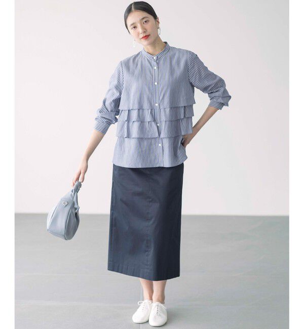 組曲「【WEB限定】サテンストレッチ Iラインスカート」|スカート|