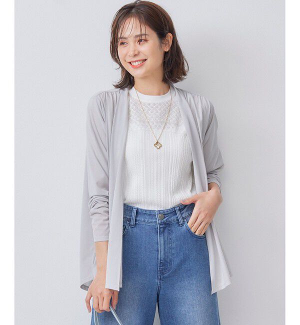 組曲「【冷房対策】パウダリージョーゼットカーディガン」|カーディガン|ｱｲｽｸﾞﾚ